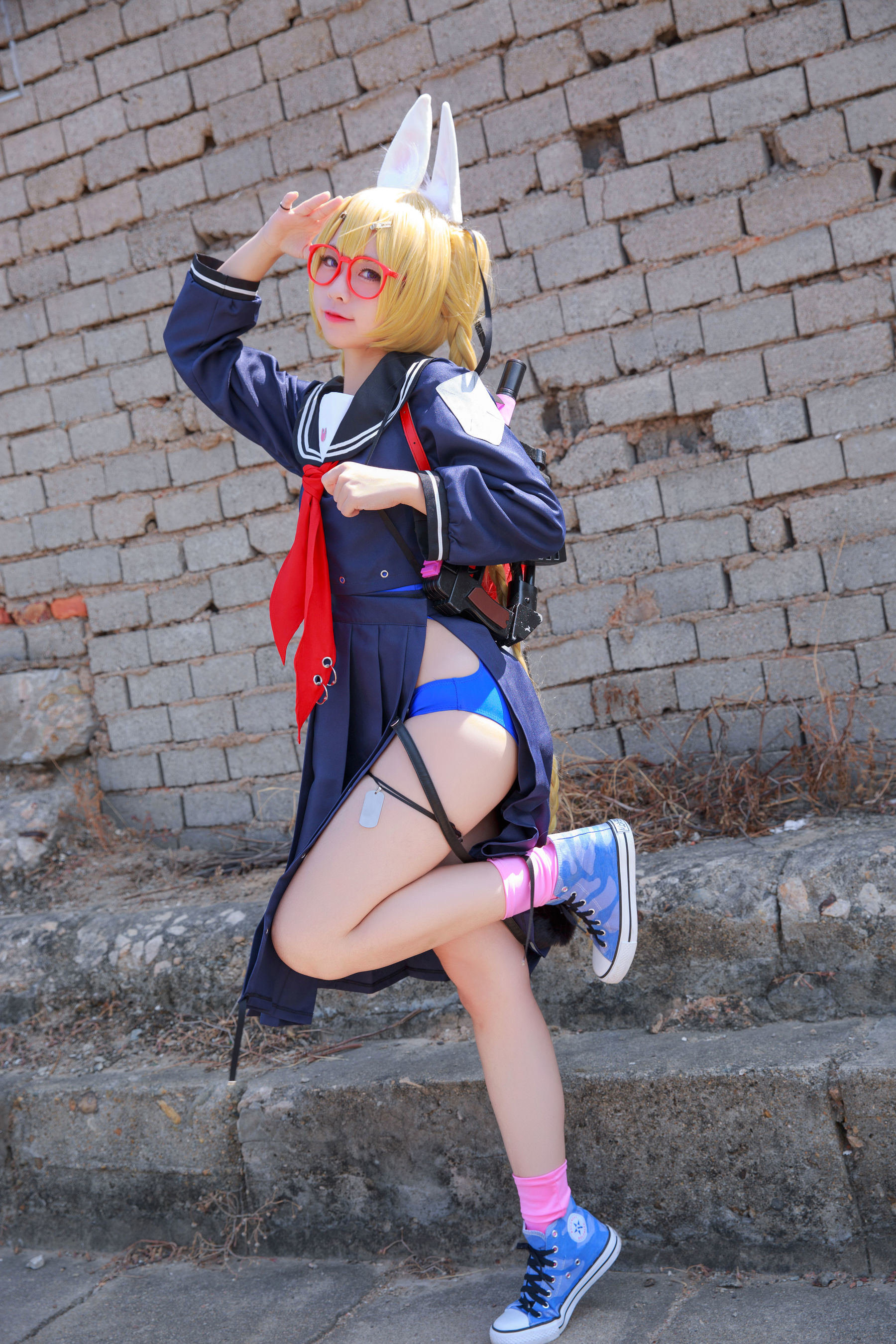 Ảnh Coser Của Người Nổi Tiếng Mạng] Blogger Anime G44 Sẽ Không Bị Thương - Xoáy Lốc Trường Phục