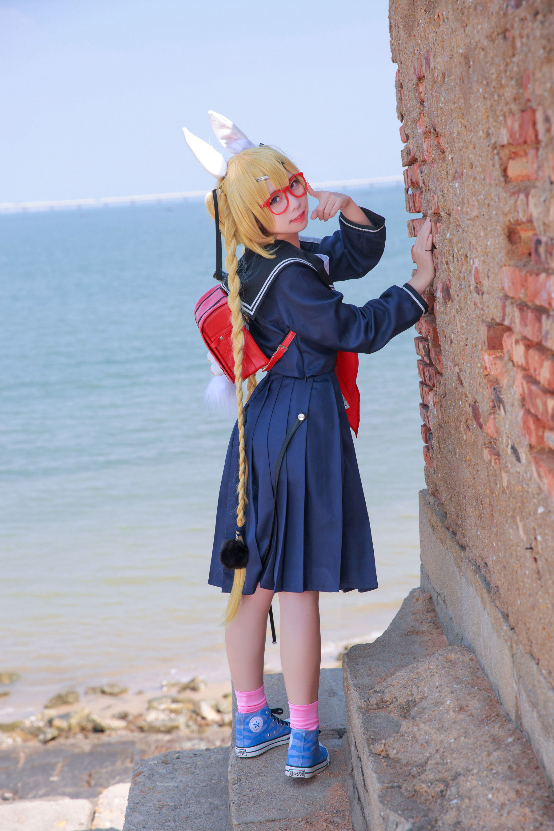 Ảnh Coser Của Người Nổi Tiếng Mạng] Blogger Anime G44 Sẽ Không Bị Thương - Xoáy Lốc Trường Phục
