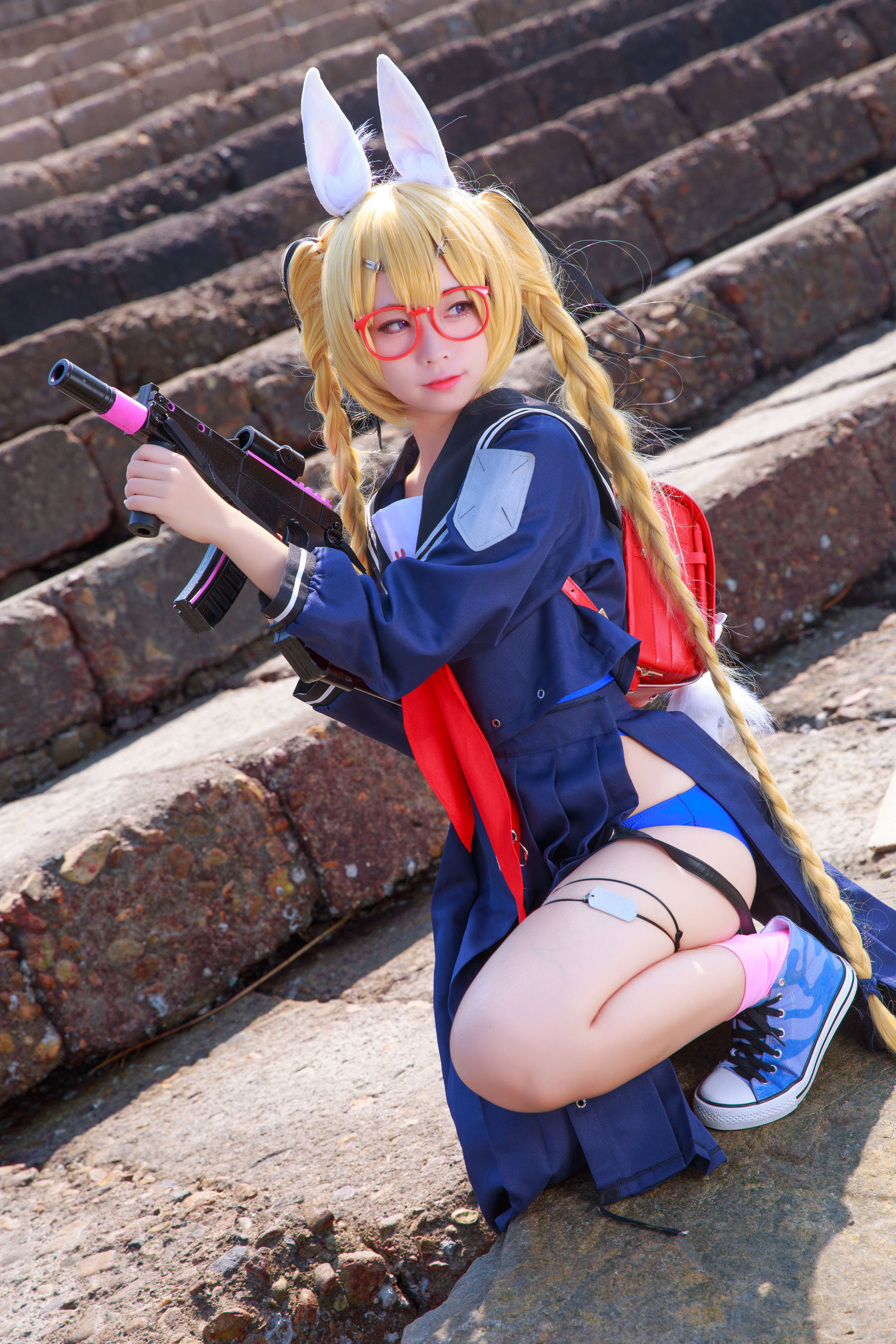 Ảnh Coser Của Người Nổi Tiếng Mạng] Blogger Anime G44 Sẽ Không Bị Thương - Xoáy Lốc Trường Phục