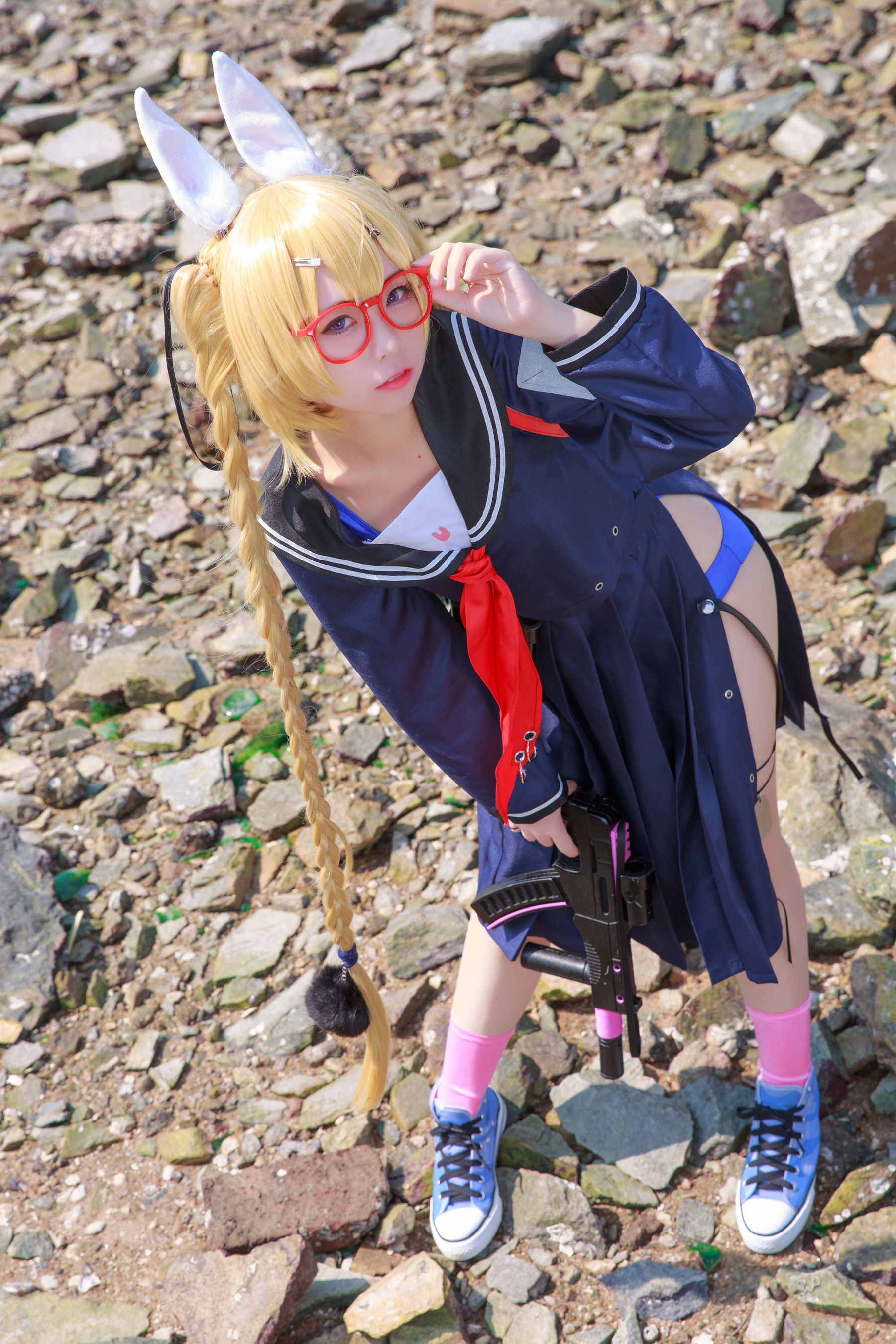 Ảnh Coser Của Người Nổi Tiếng Mạng] Blogger Anime G44 Sẽ Không Bị Thương - Xoáy Lốc Trường Phục
