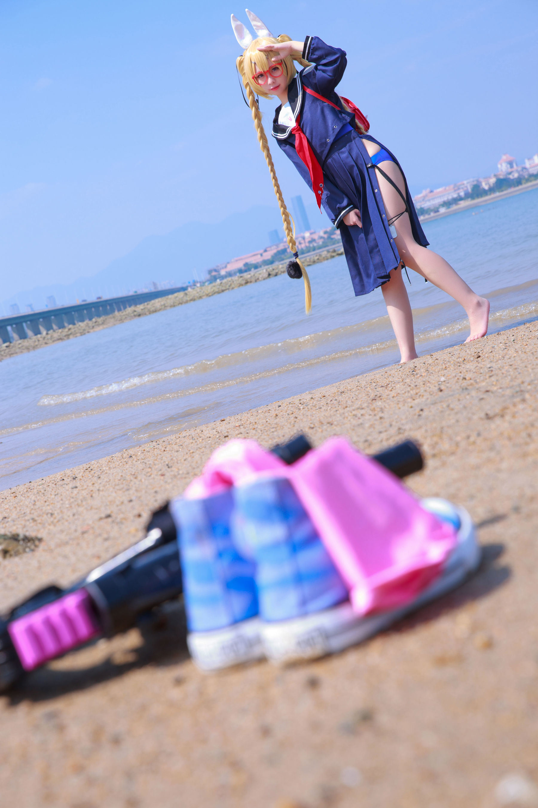 Ảnh Coser Của Người Nổi Tiếng Mạng] Blogger Anime G44 Sẽ Không Bị Thương - Xoáy Lốc Trường Phục