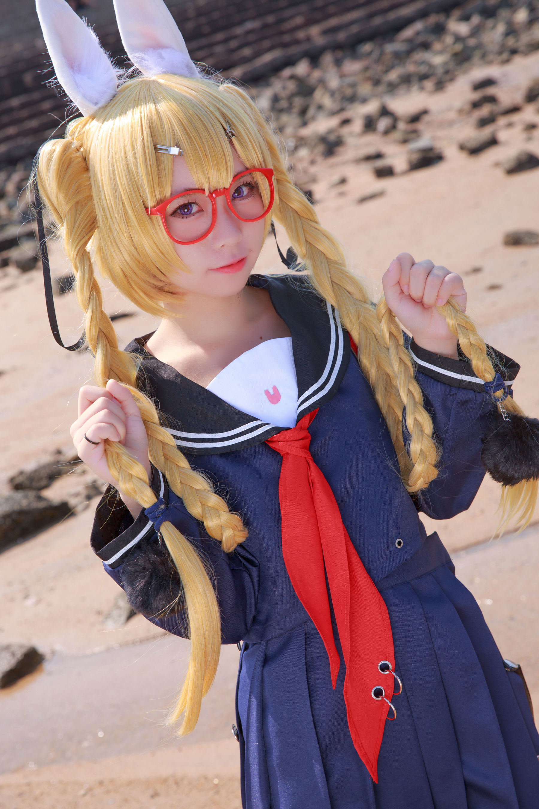 Ảnh Coser Của Người Nổi Tiếng Mạng] Blogger Anime G44 Sẽ Không Bị Thương - Xoáy Lốc Trường Phục