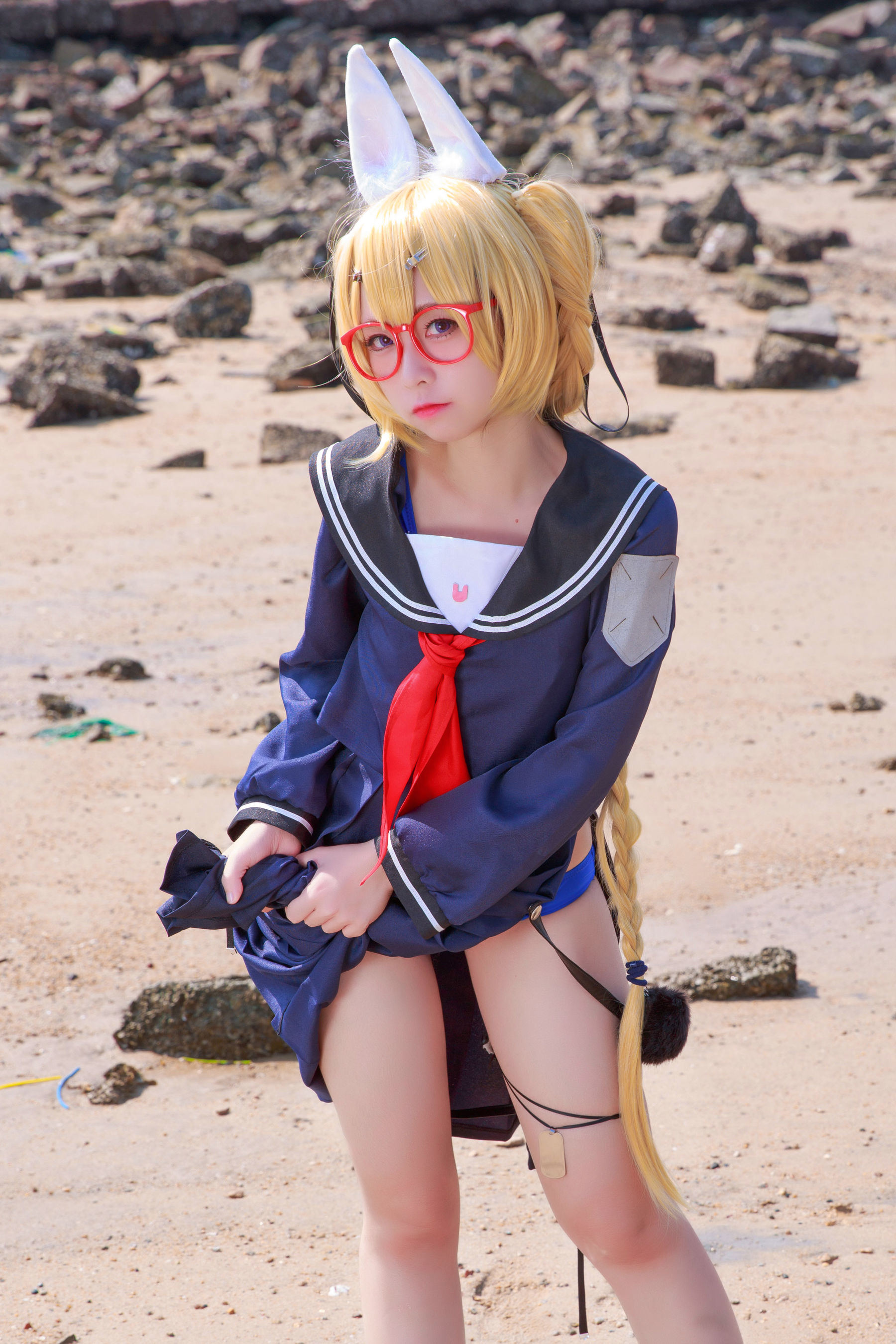 Internet Celebrity Coser Photobook] Anime Blogger G44 Will Not Get Hurt - Whirlwind School Uniform