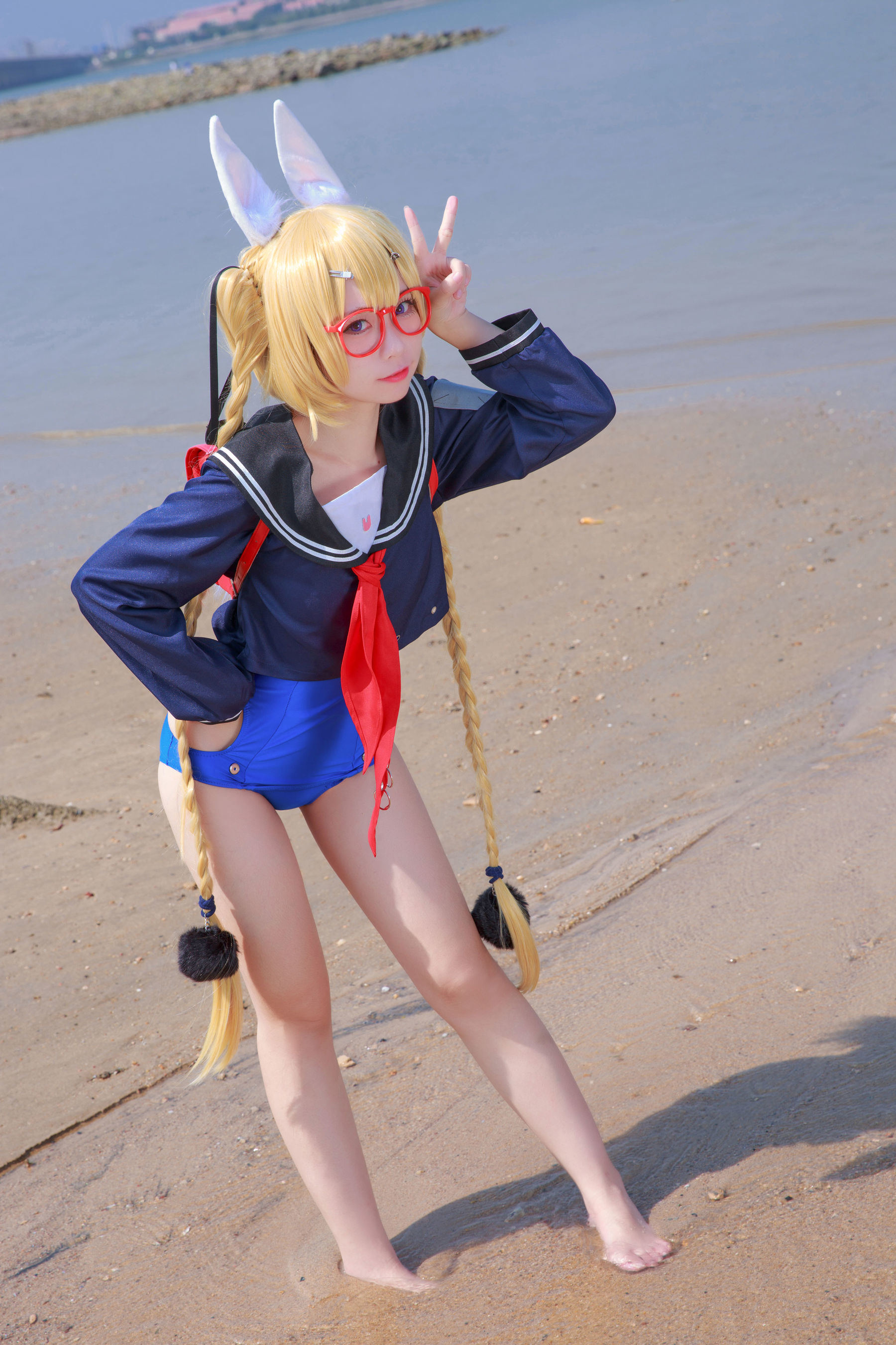 Internet Celebrity Coser Photobook] Anime Blogger G44 Will Not Get Hurt - Whirlwind School Uniform