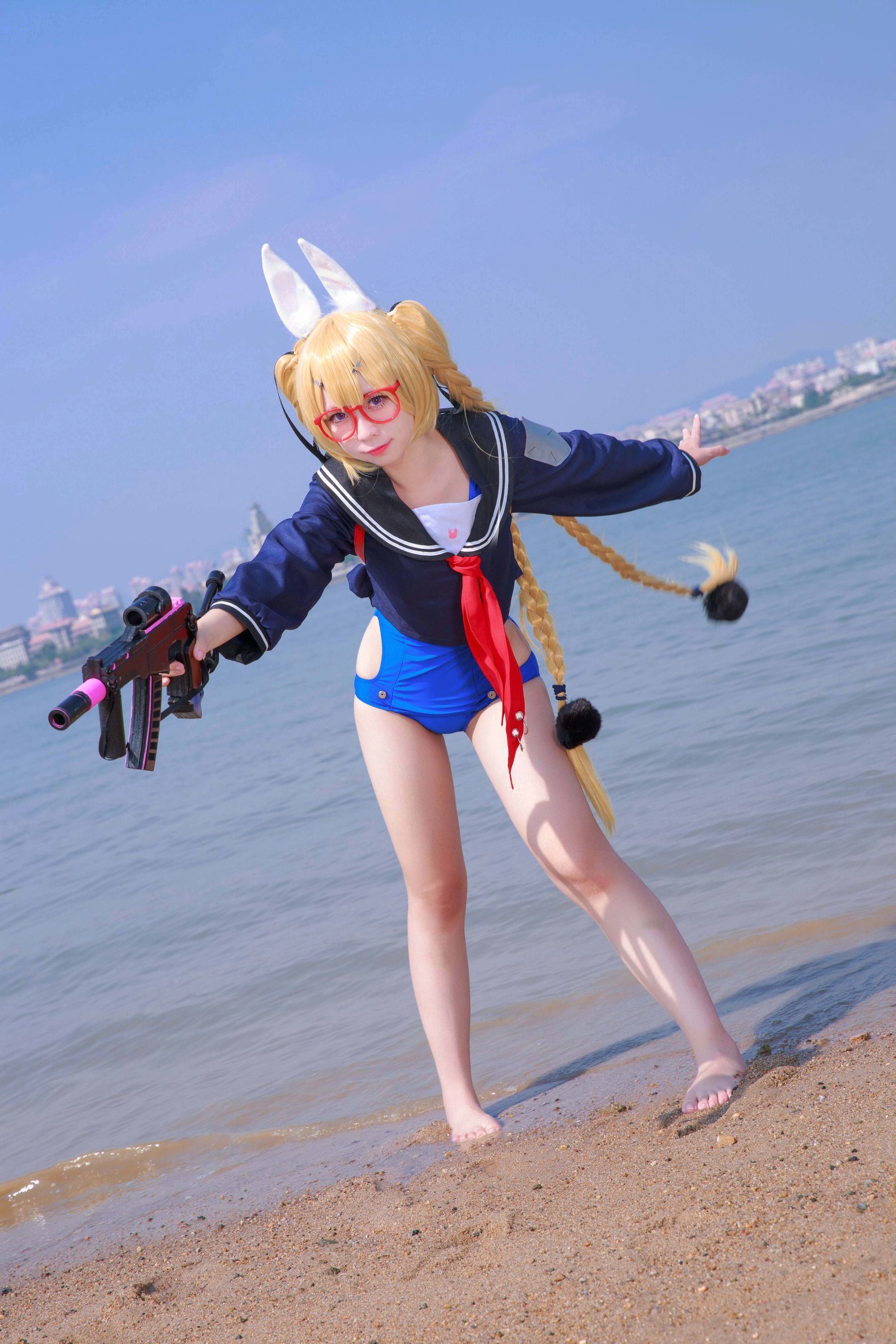 Internet Celebrity Coser Photobook] Anime Blogger G44 Will Not Get Hurt - Whirlwind School Uniform