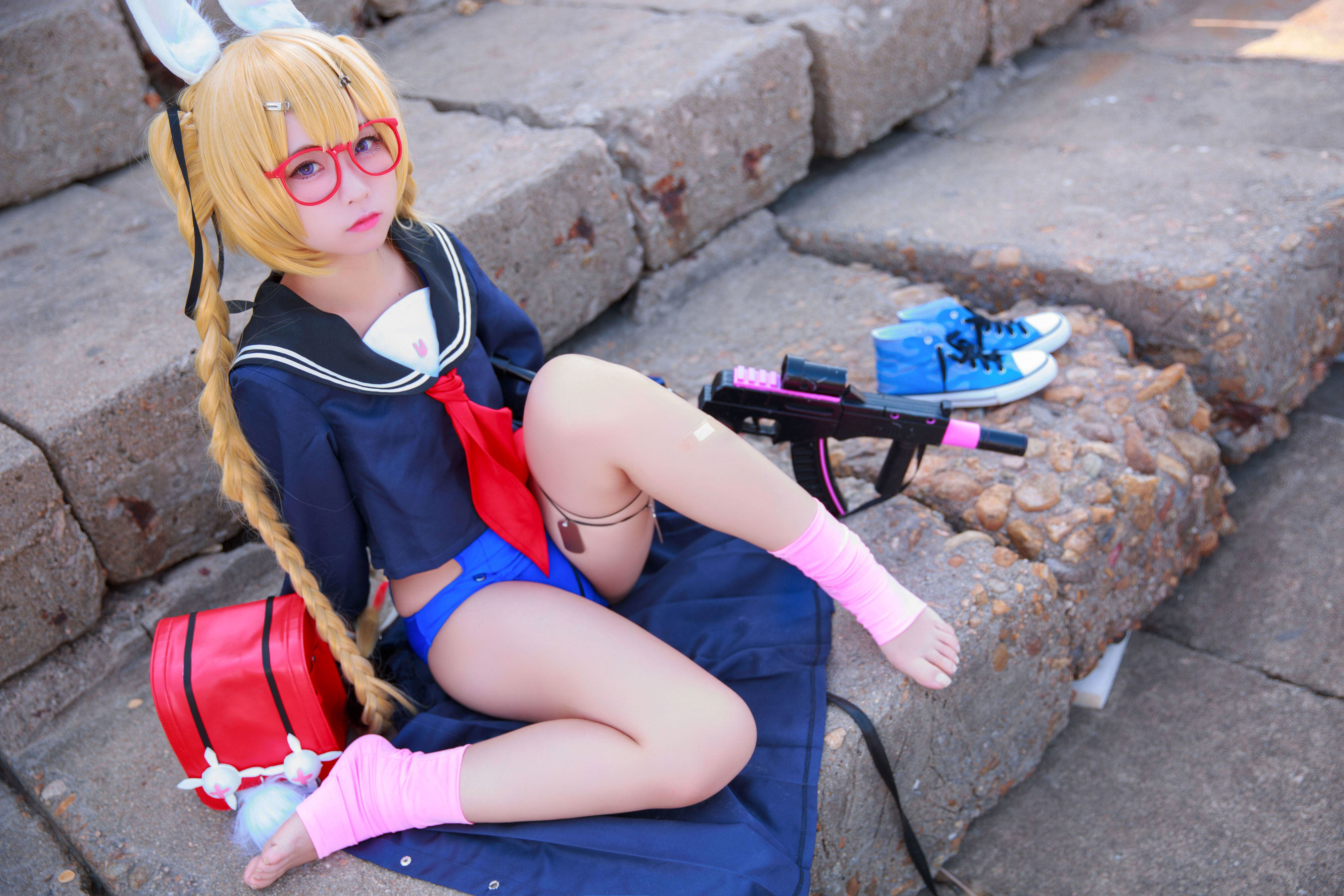 Internet Celebrity Coser Photobook] Anime Blogger G44 Will Not Get Hurt - Whirlwind School Uniform