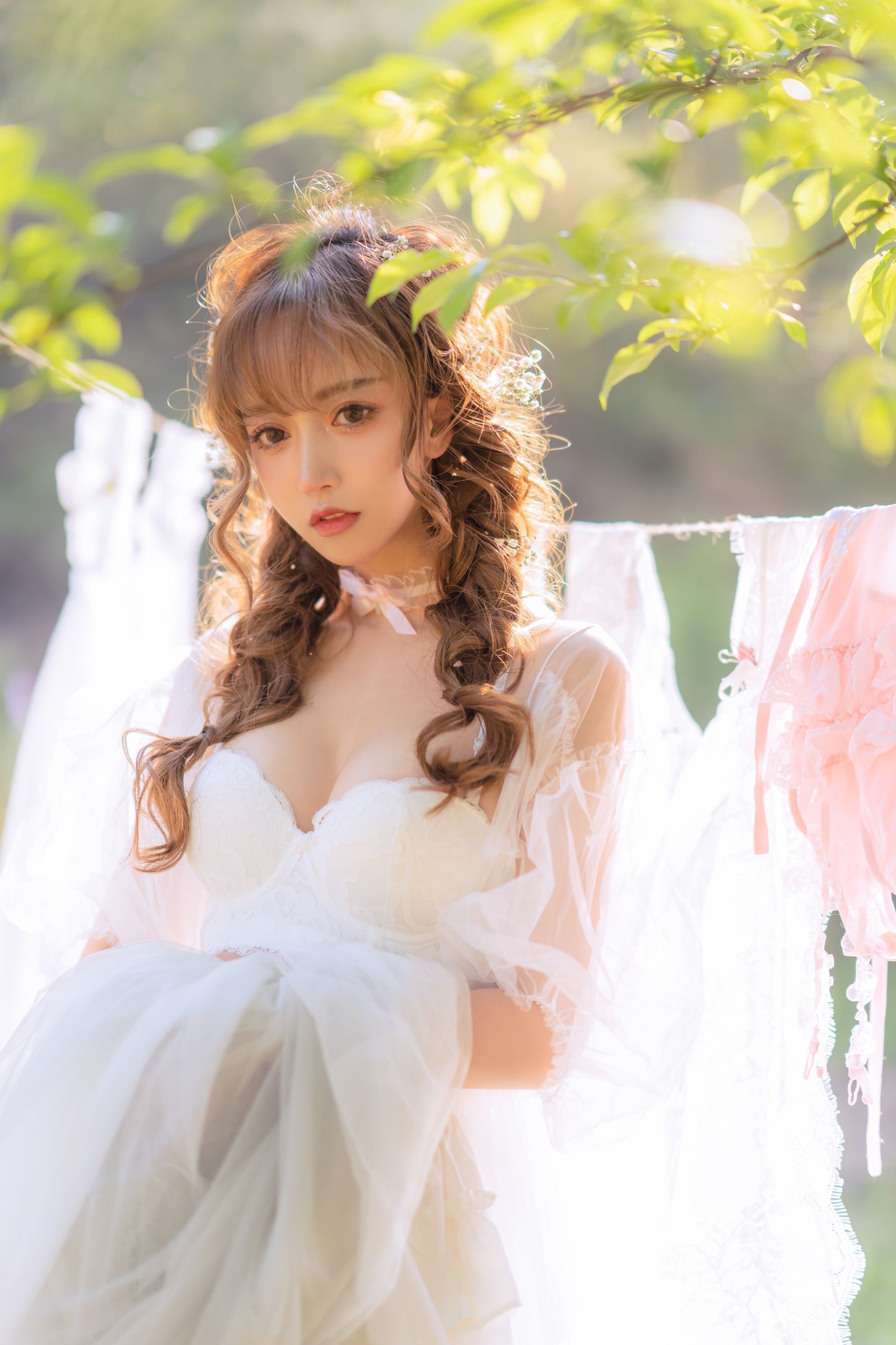 [Internet celebrity COSER photo] Douyu Rice Noodle Sama photo - Summer limited drying clothes