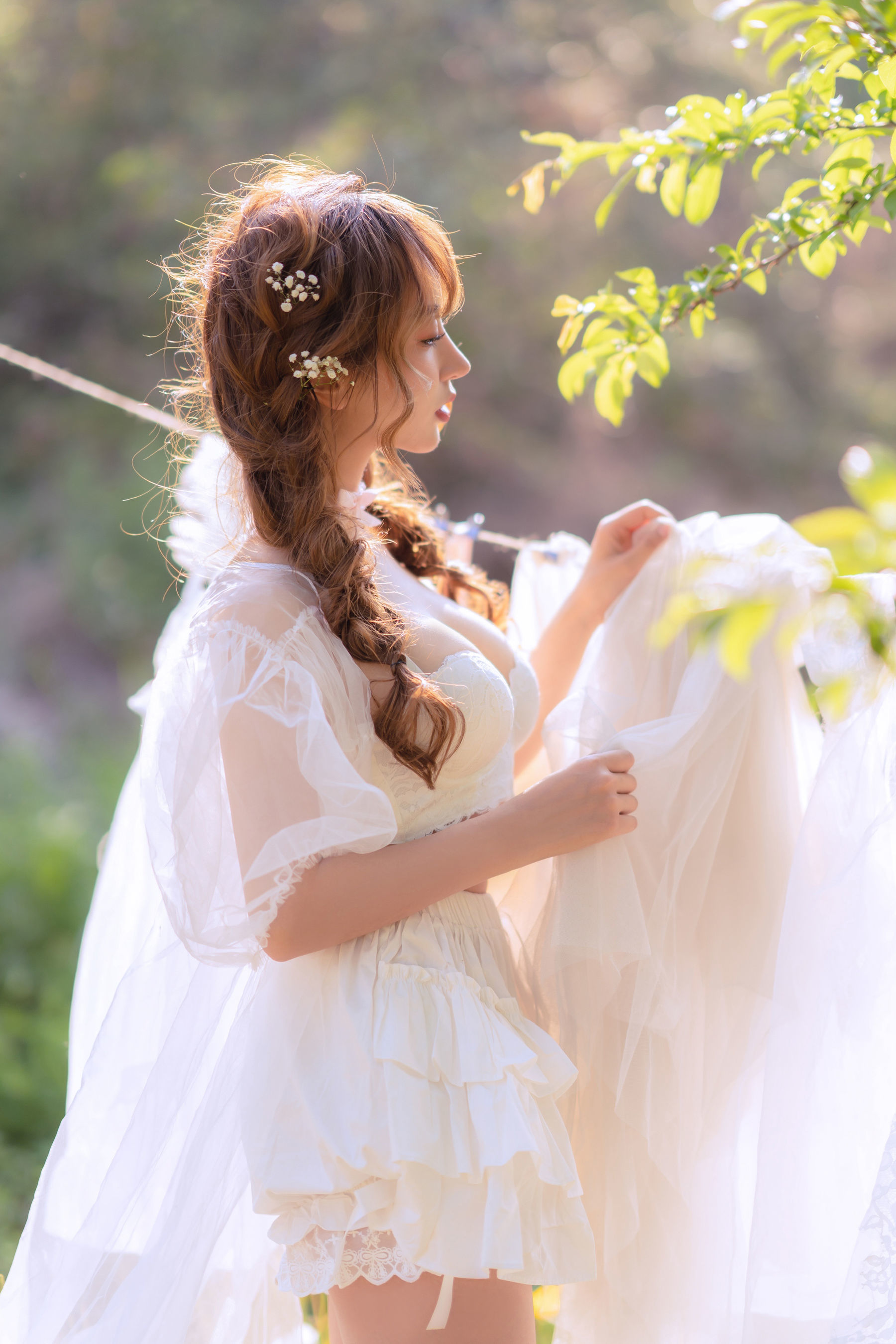 [Internet celebrity COSER photo] Douyu Rice Noodle Sama photo - Summer limited drying clothes
