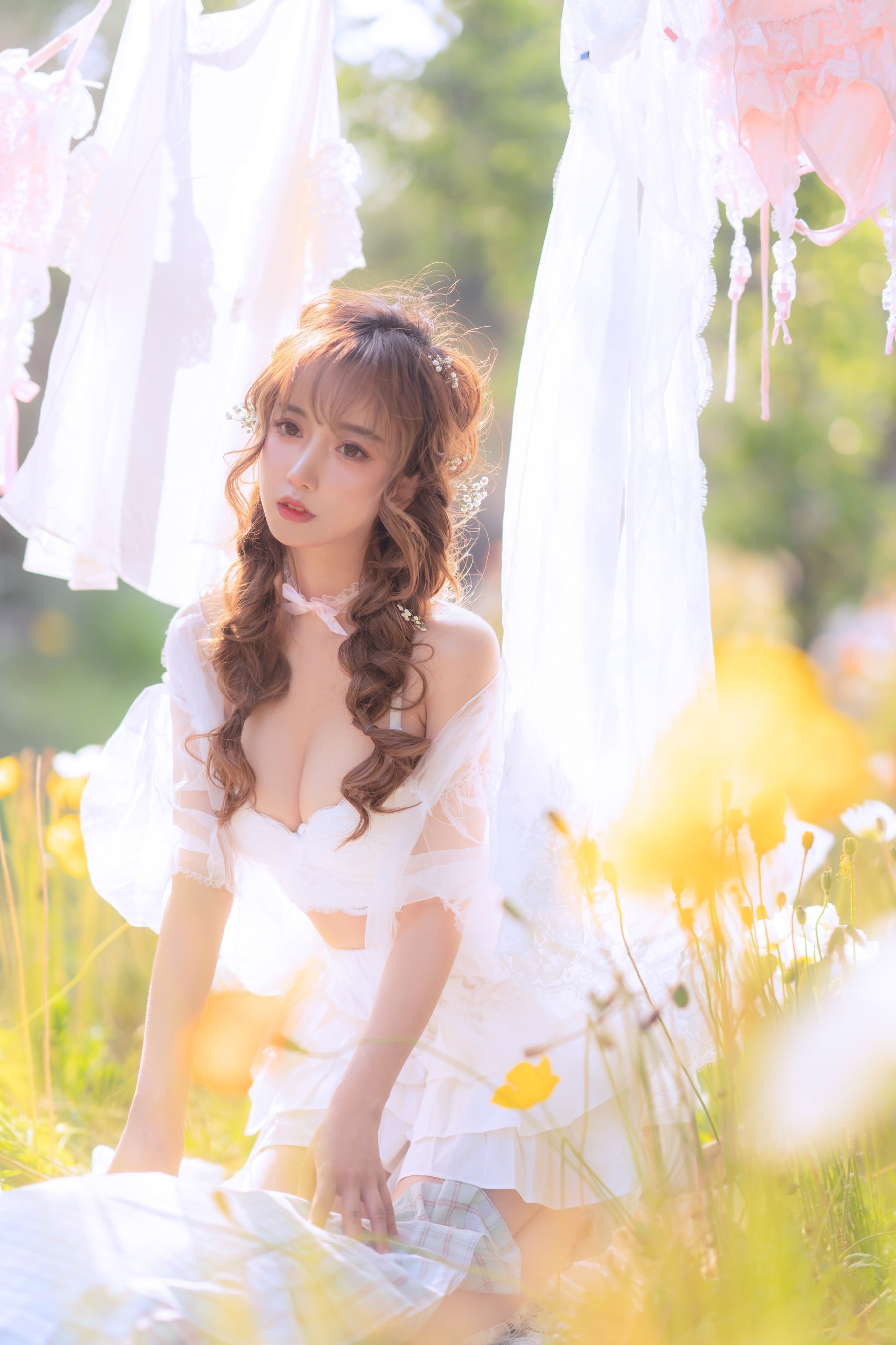 [Internet celebrity COSER photo] Douyu Rice Noodle Sama photo - Summer limited drying clothes