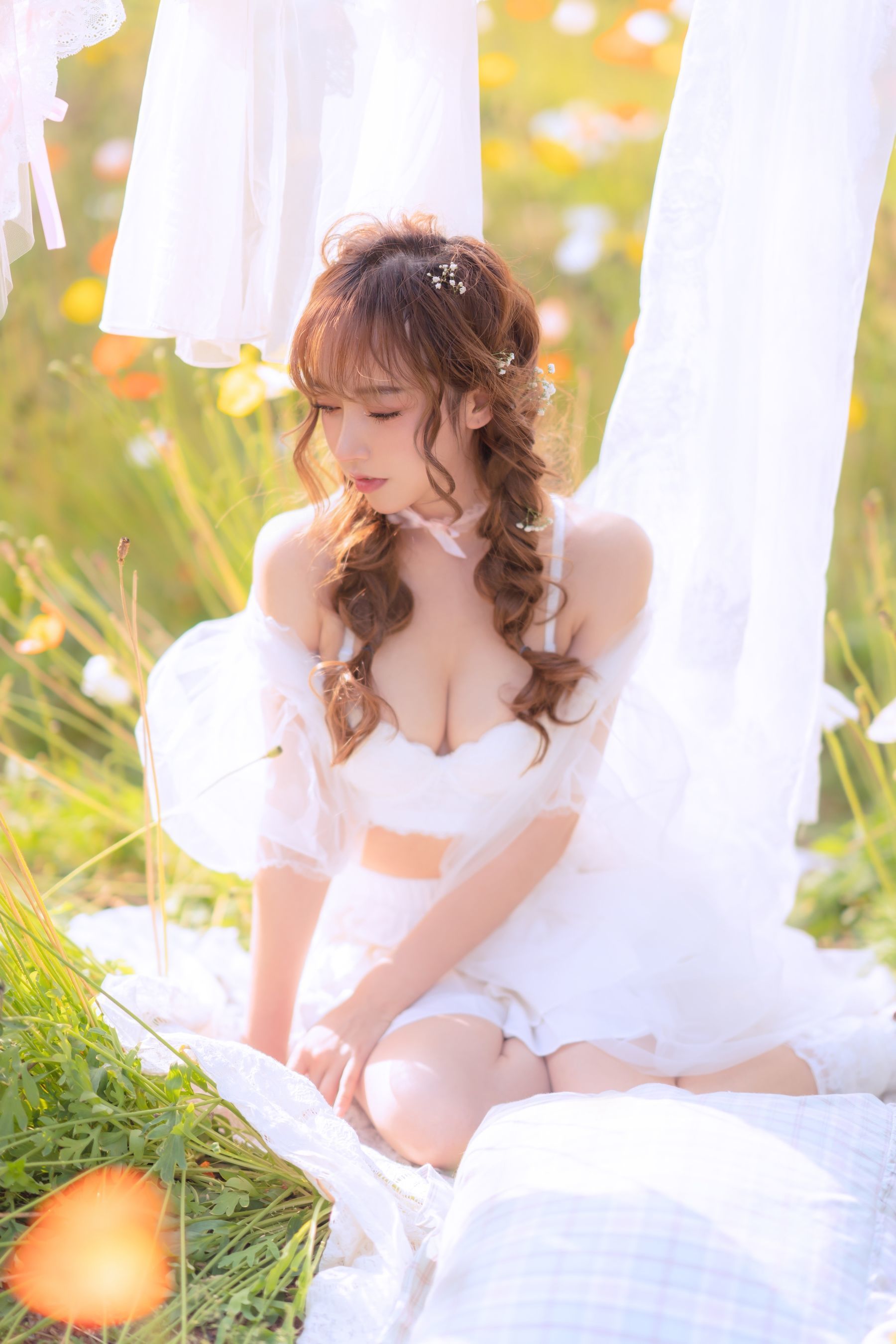 [Internet celebrity COSER photo] Douyu Rice Noodle Sama photo - Summer limited drying clothes