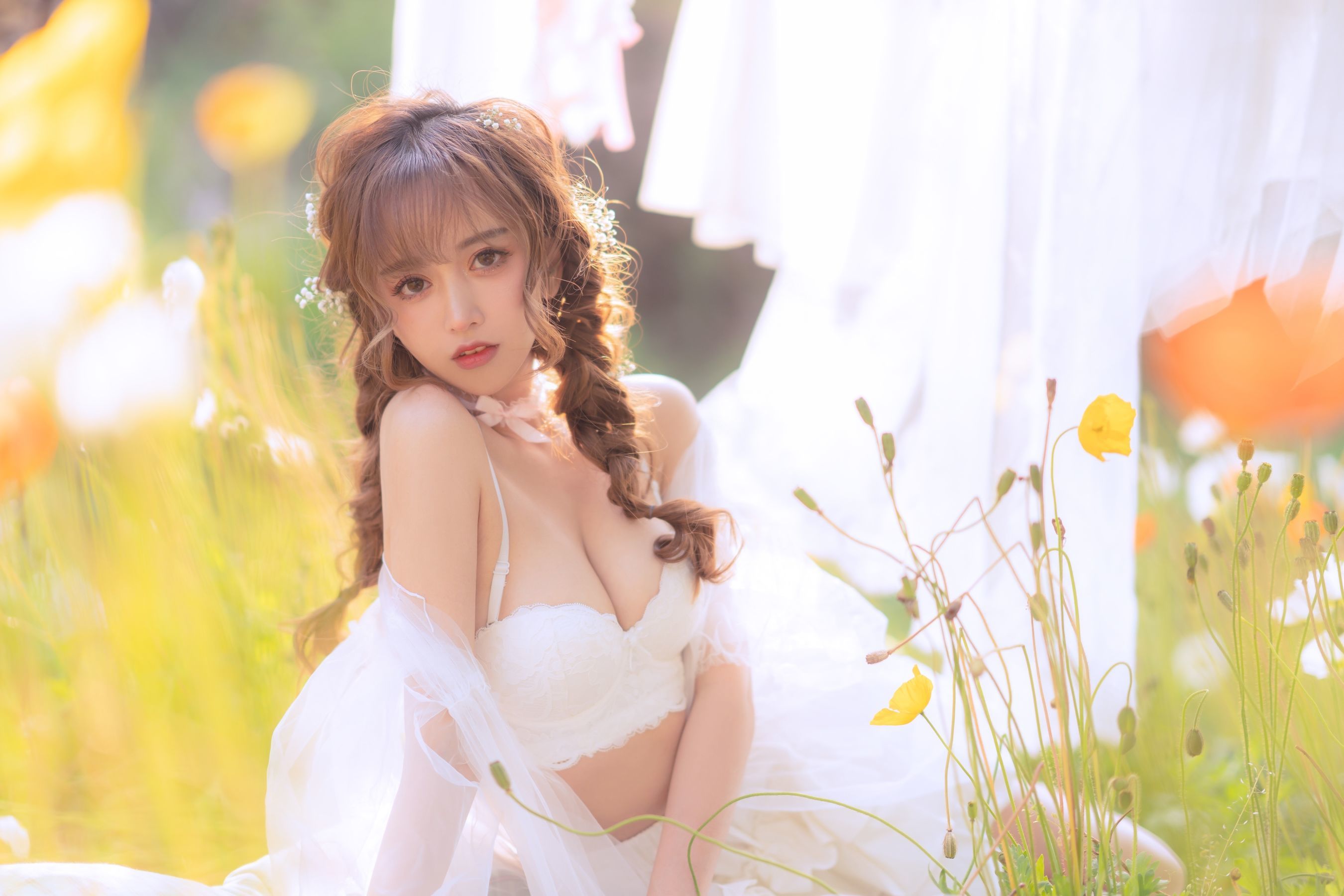 Ảnh Net hồng COSER] Ảnh Douyu Mi Tiên Tiên Sama - Phiên bản giới hạn mùa hè: Phơi quần áo