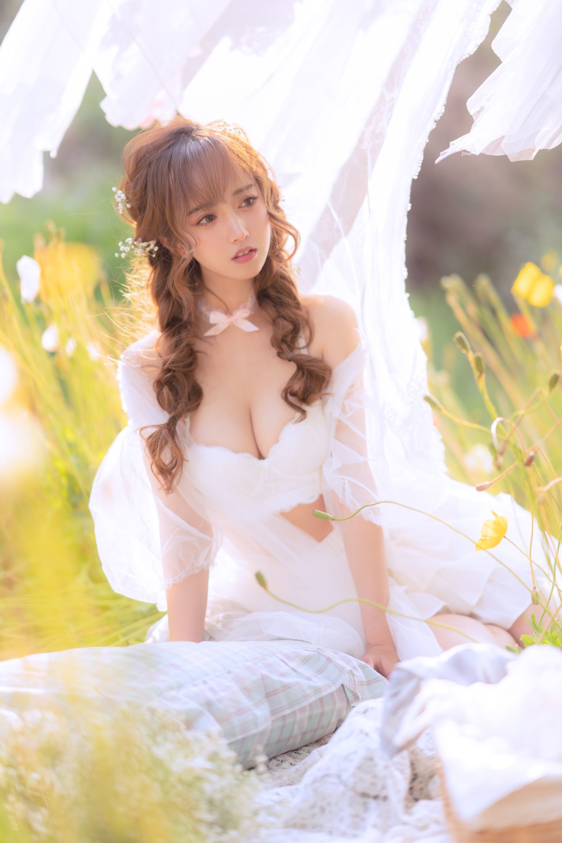 Ảnh Net hồng COSER] Ảnh Douyu Mi Tiên Tiên Sama - Phiên bản giới hạn mùa hè: Phơi quần áo