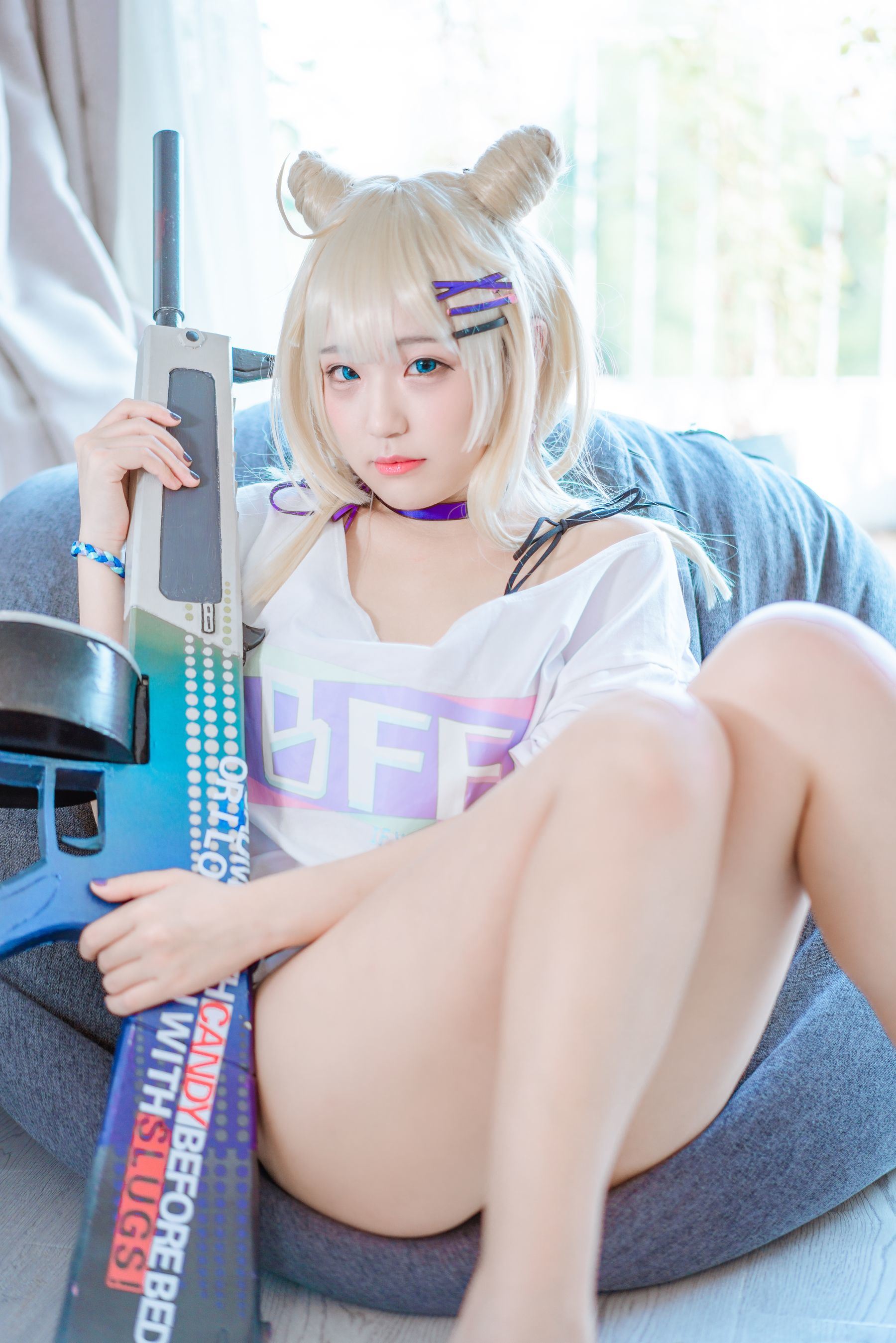 網紅COSER寫真] 動漫博主米姆彌美 - 少女前線 AA-12 無煙棒棒糖