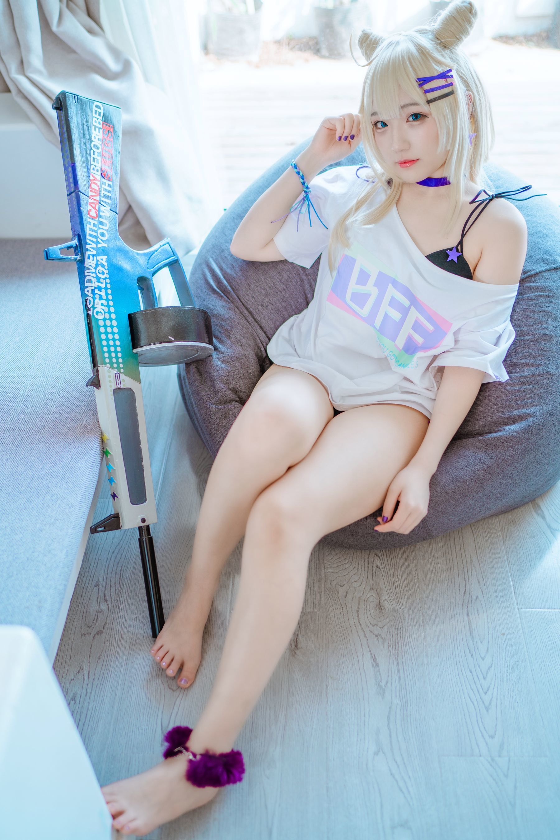 網紅COSER寫真] 動漫博主米姆彌美 - 少女前線 AA-12 無煙棒棒糖