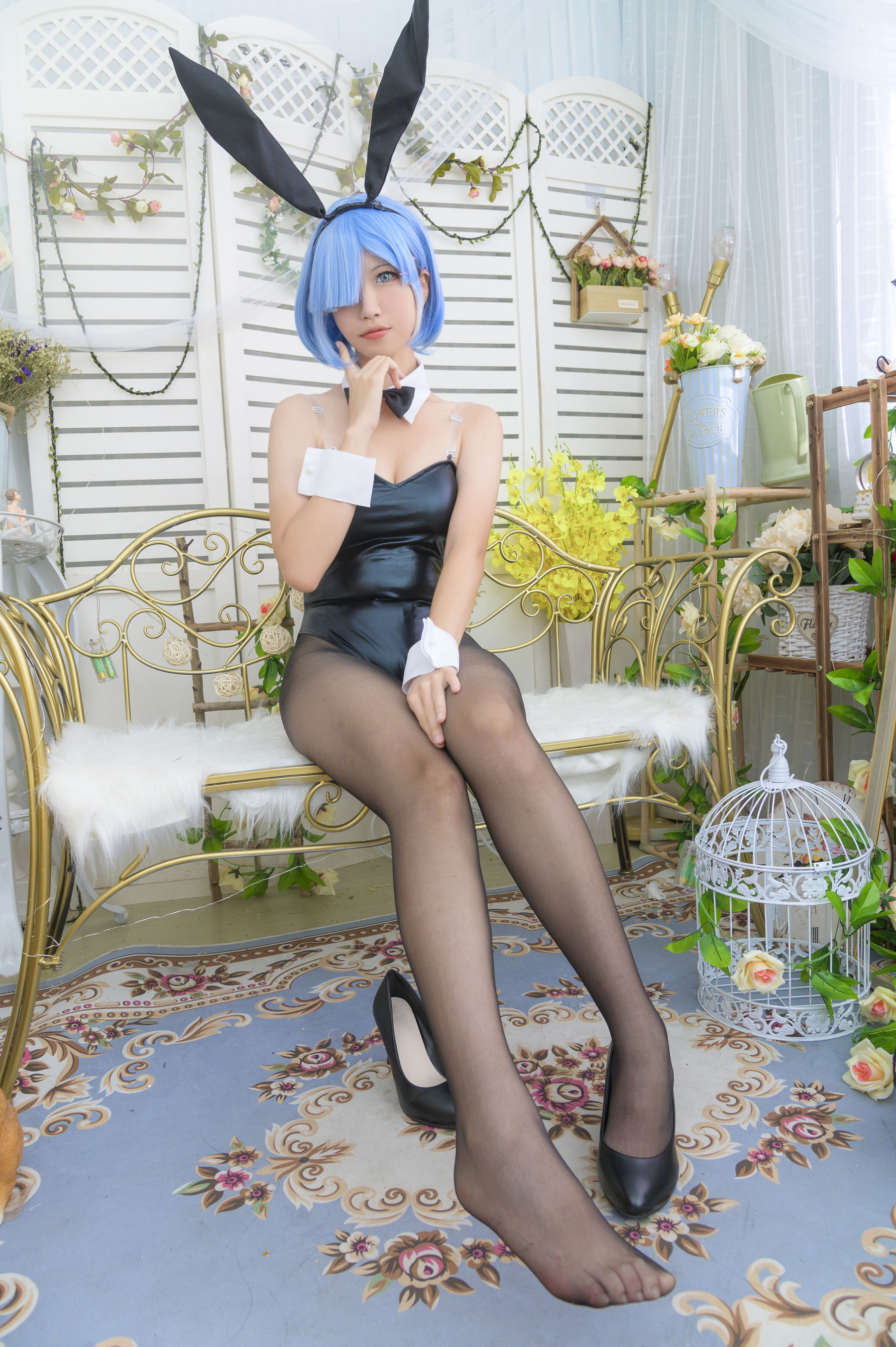 왕훙 COSER 사진] 다미미구 - 렘 버니걸