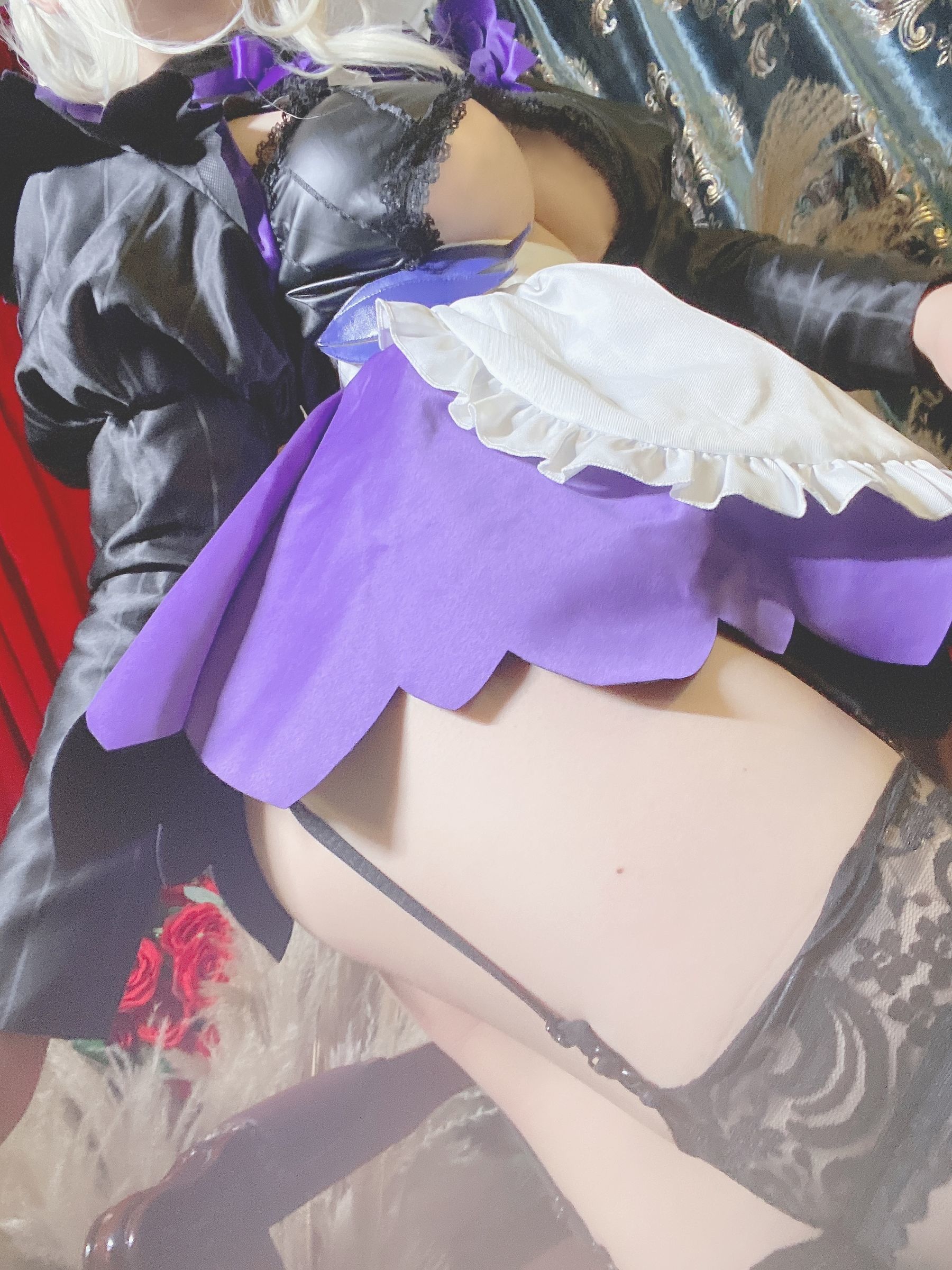 Ảnh chụp Net hồng Coser] Yù Nguyên Yōu Tử SJ_ - Hắc Thương Đần Nữ Phục tự chụp