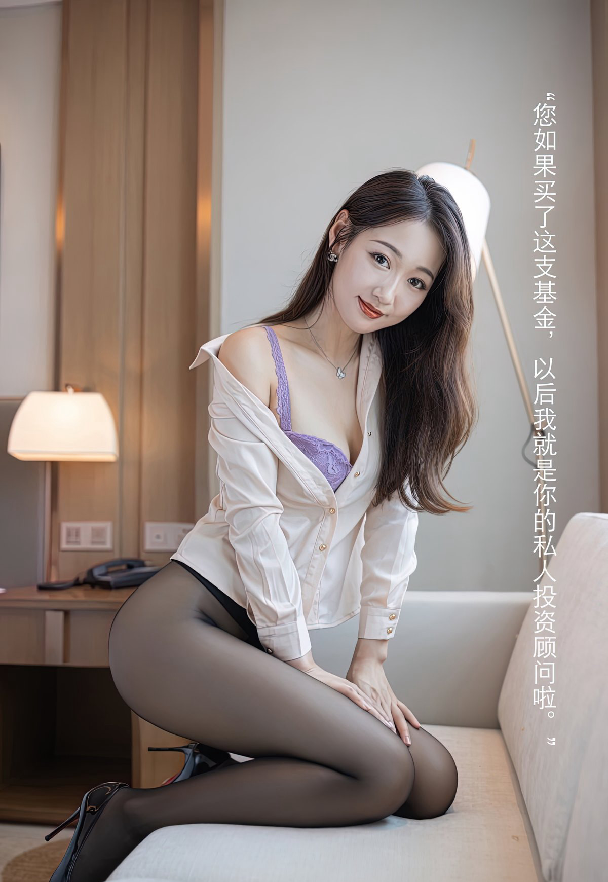 เลขานุการเซ็กซี่หลังเลิกงาน ทังอันฉี ในชุดยูนิฟอร์มเซ็กซี่ดำไม่สวมชั้นในยั่วเย้า สาวสวยหน้าตาสูง ภาพ