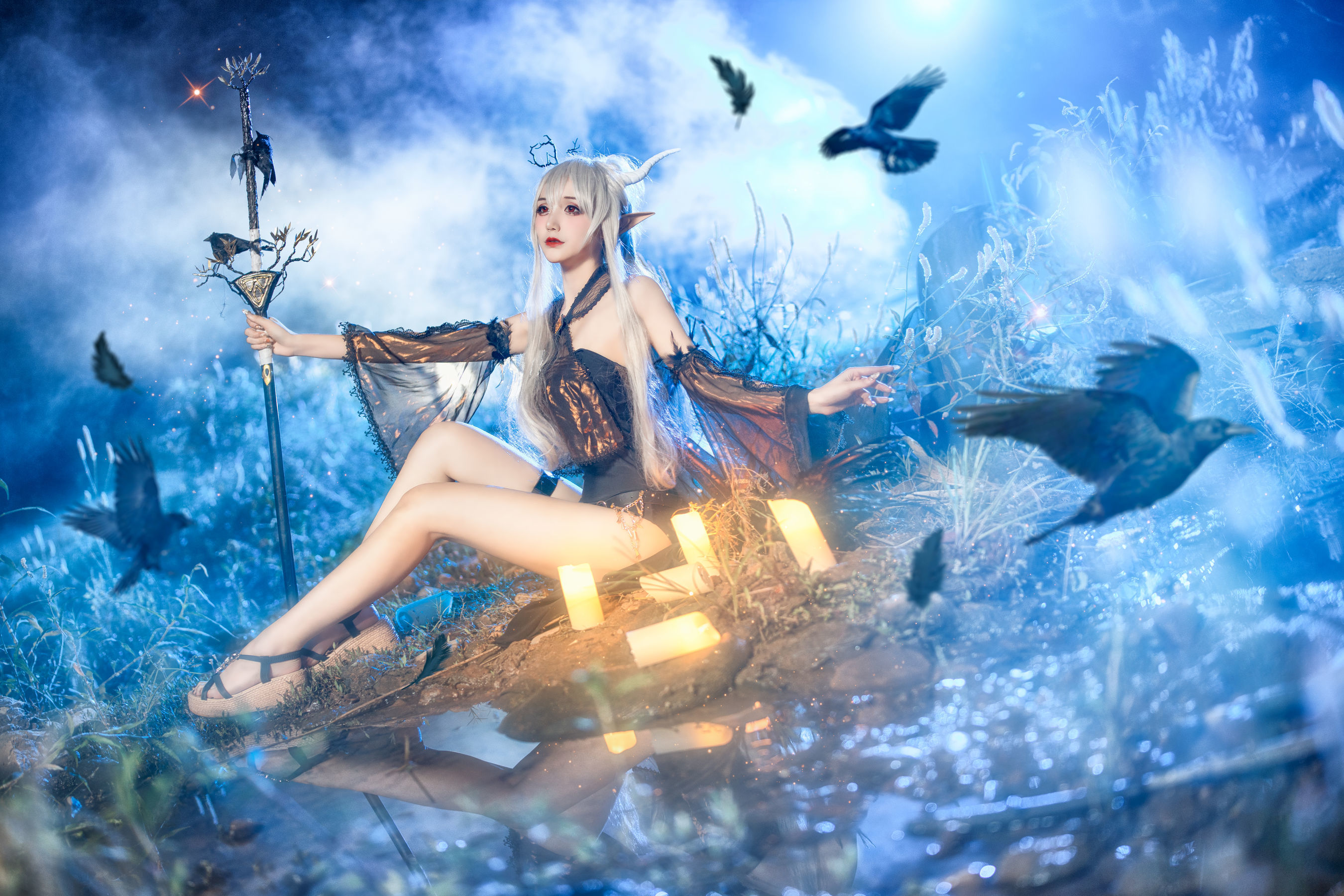 Sách ảnh Cosplay Ngôi sao Mạng] Cô gái COS Tiên Cửu Airi - Ánh Sáng Yên Tĩnh Nửa Đêm