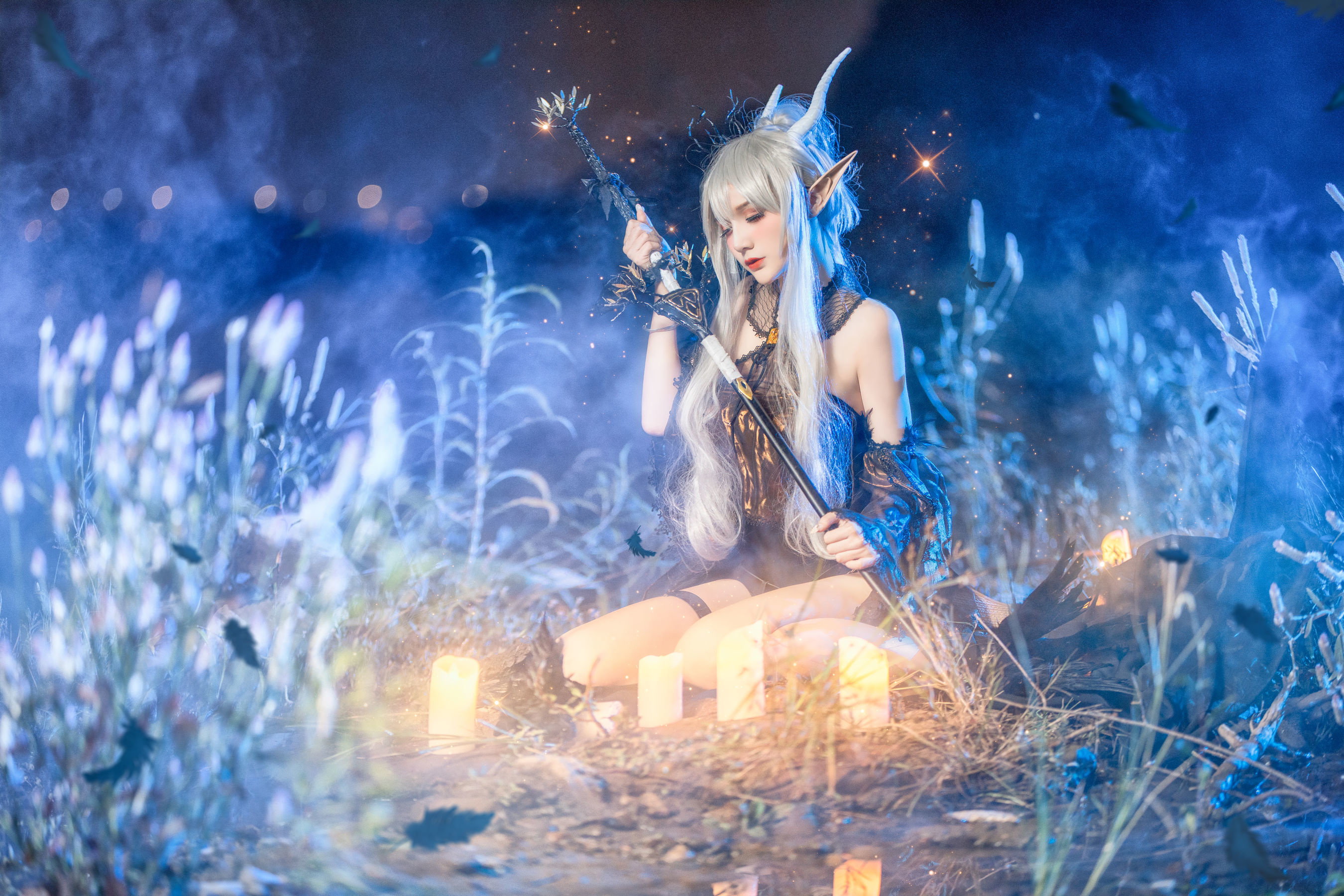 Sách ảnh Cosplay Ngôi sao Mạng] Cô gái COS Tiên Cửu Airi - Ánh Sáng Yên Tĩnh Nửa Đêm