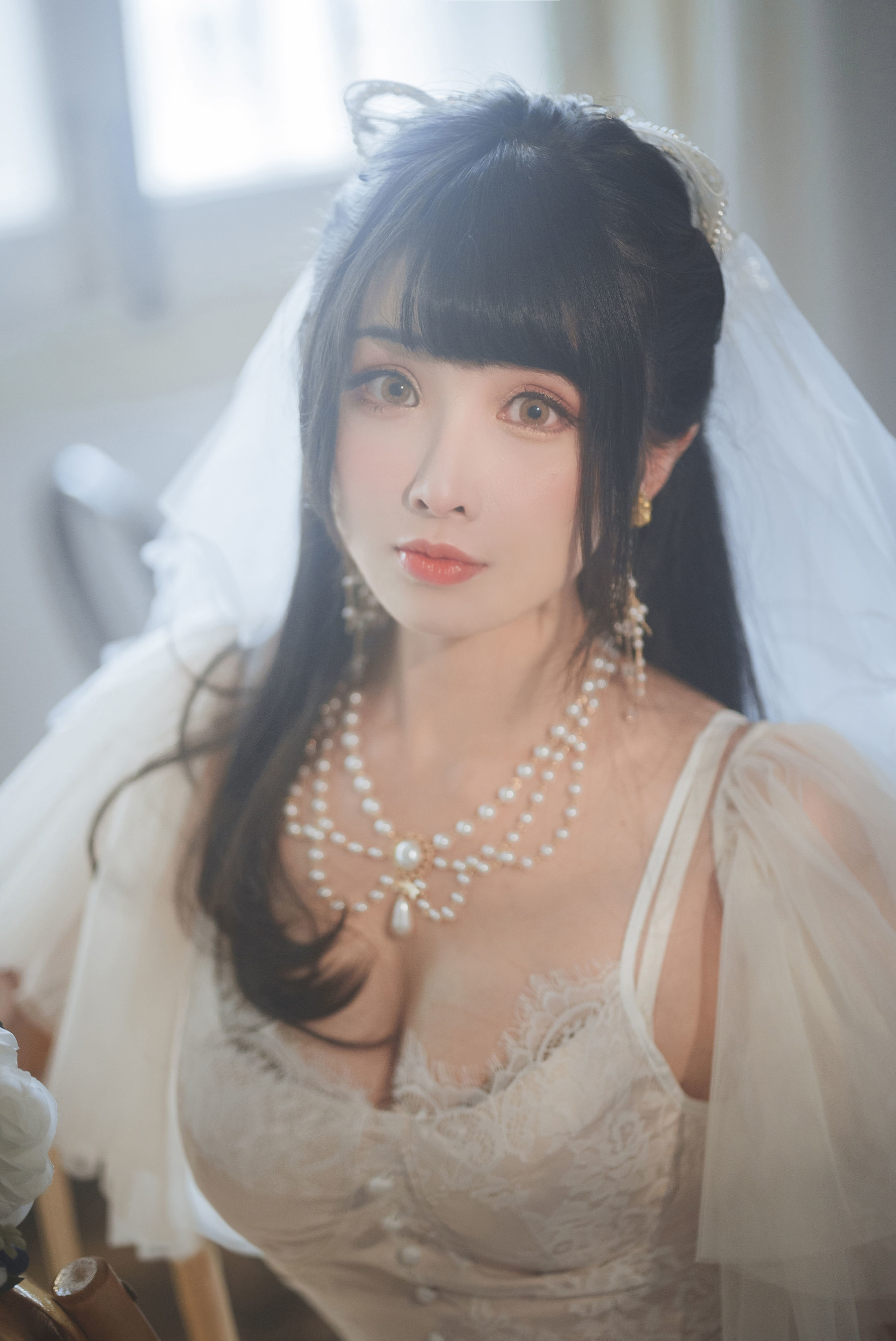 網紅COSER寫真] COS福利里奧科涼涼子 - 透明婚紗