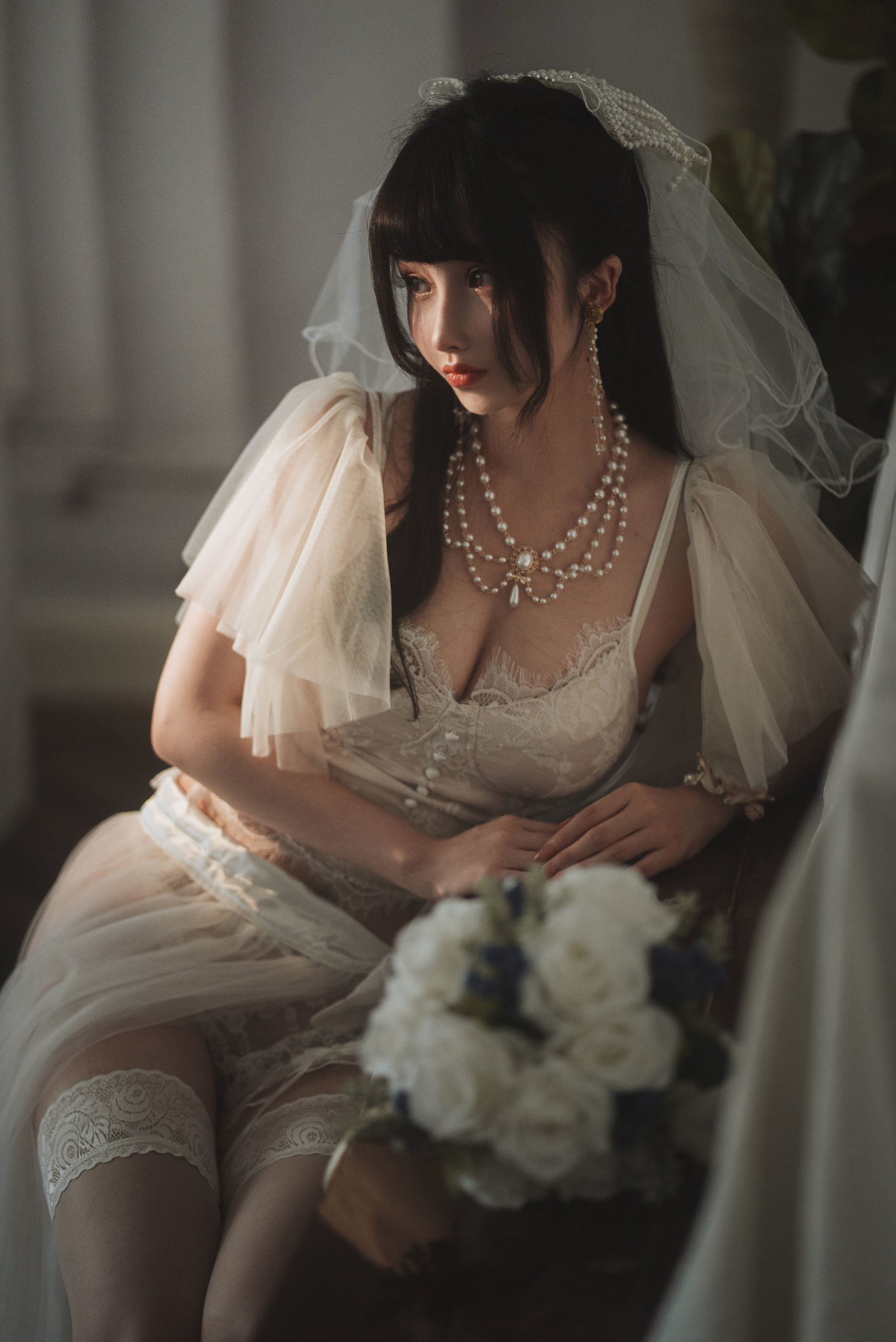 網紅COSER寫真] COS福利里奧科涼涼子 - 透明婚紗