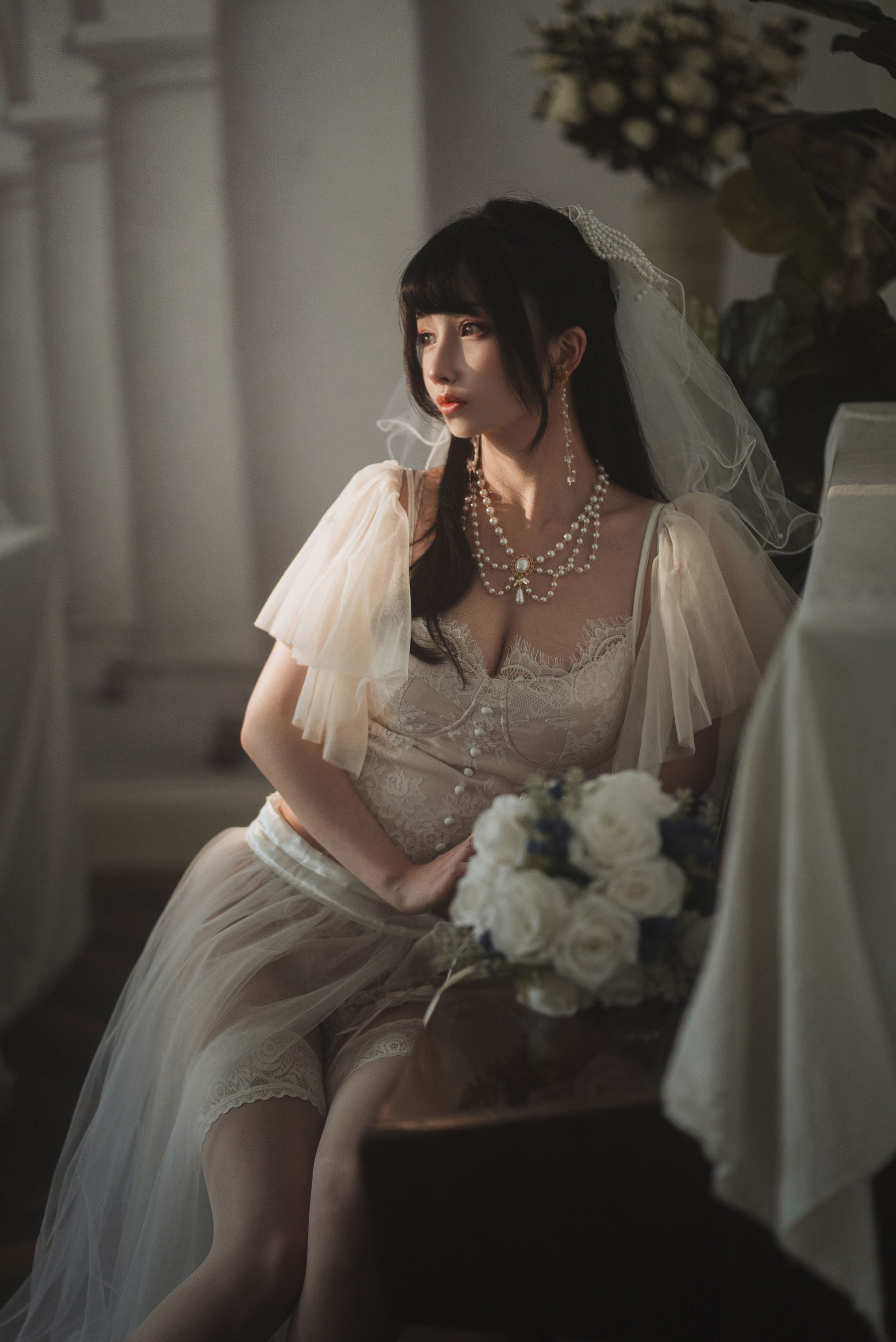 網紅COSER寫真] COS福利里奧科涼涼子 - 透明婚紗