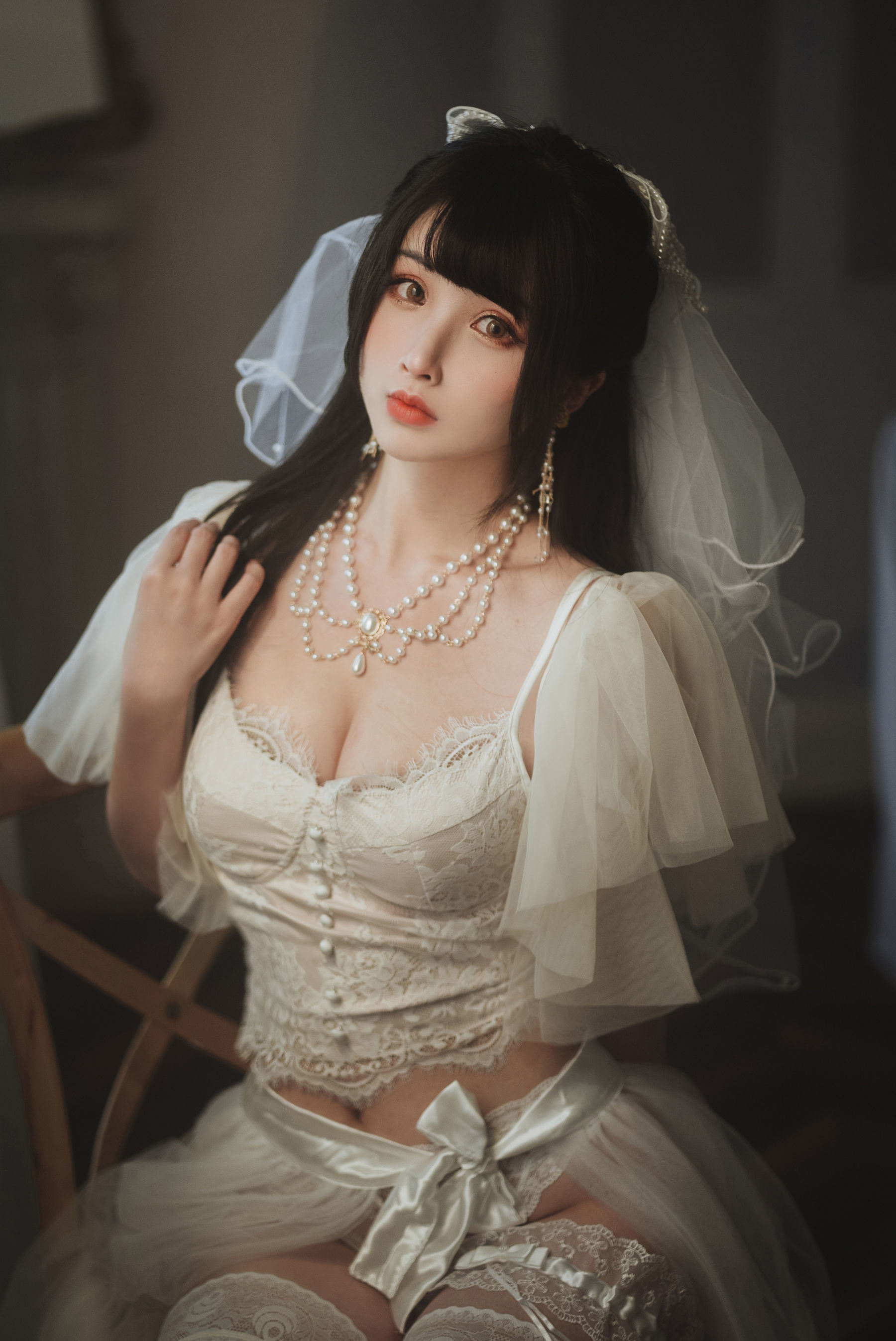 網紅COSER寫真] COS福利里奧科涼涼子 - 透明婚紗