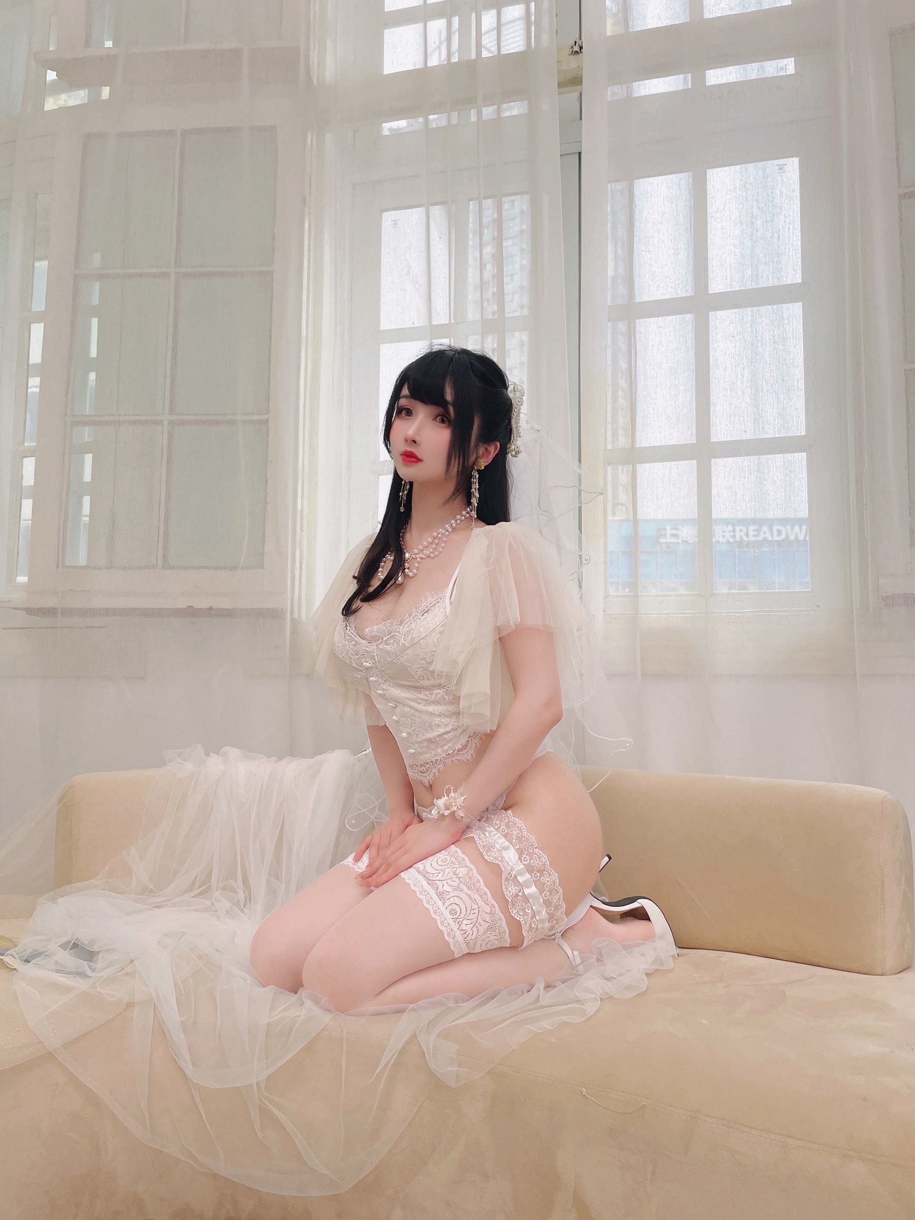 網紅COSER寫真] COS福利里奧科涼涼子 - 透明婚紗
