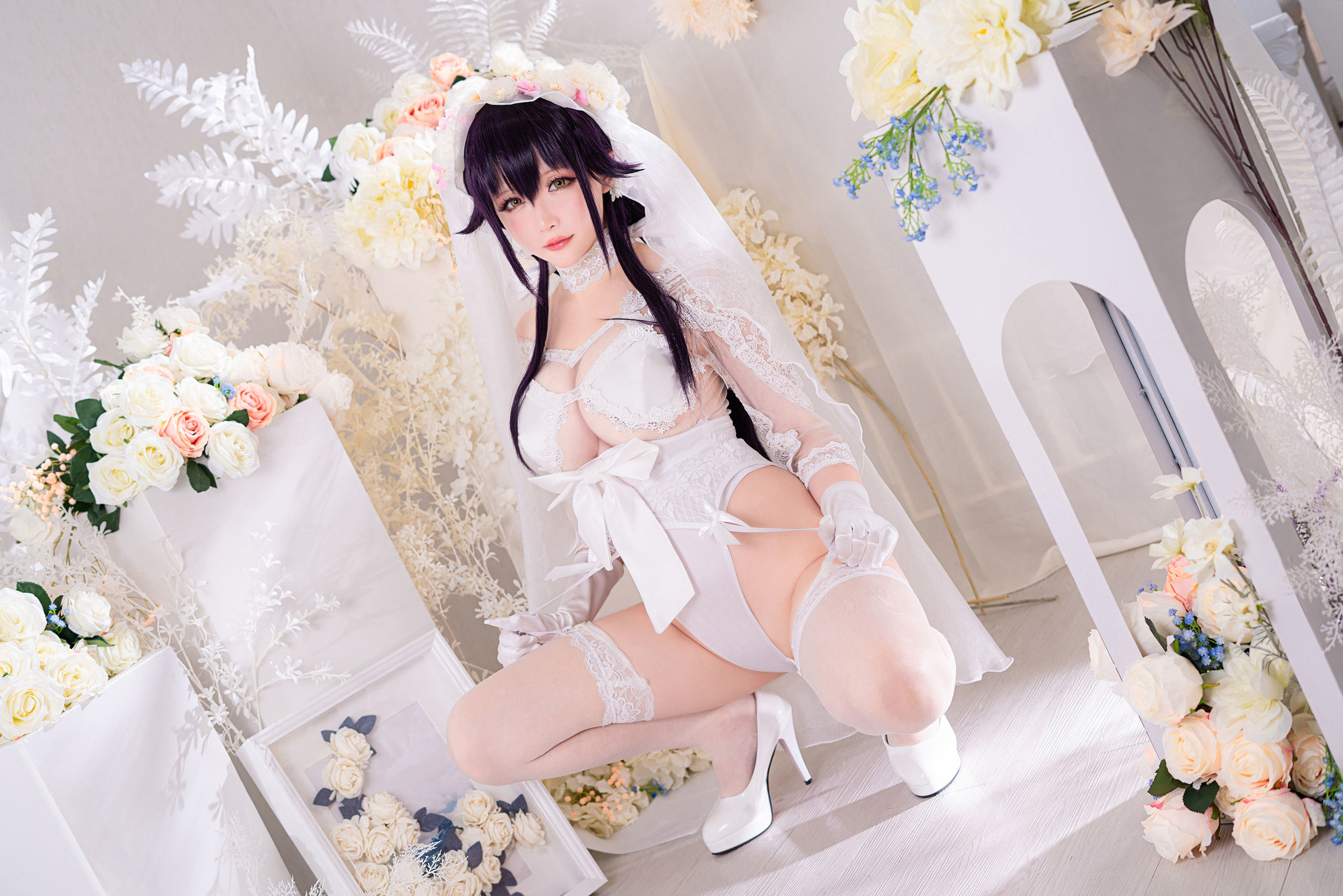 網紅COSER寫真] Coser小姐姐星之遲遲 - 純白和漆黑《吾妻》