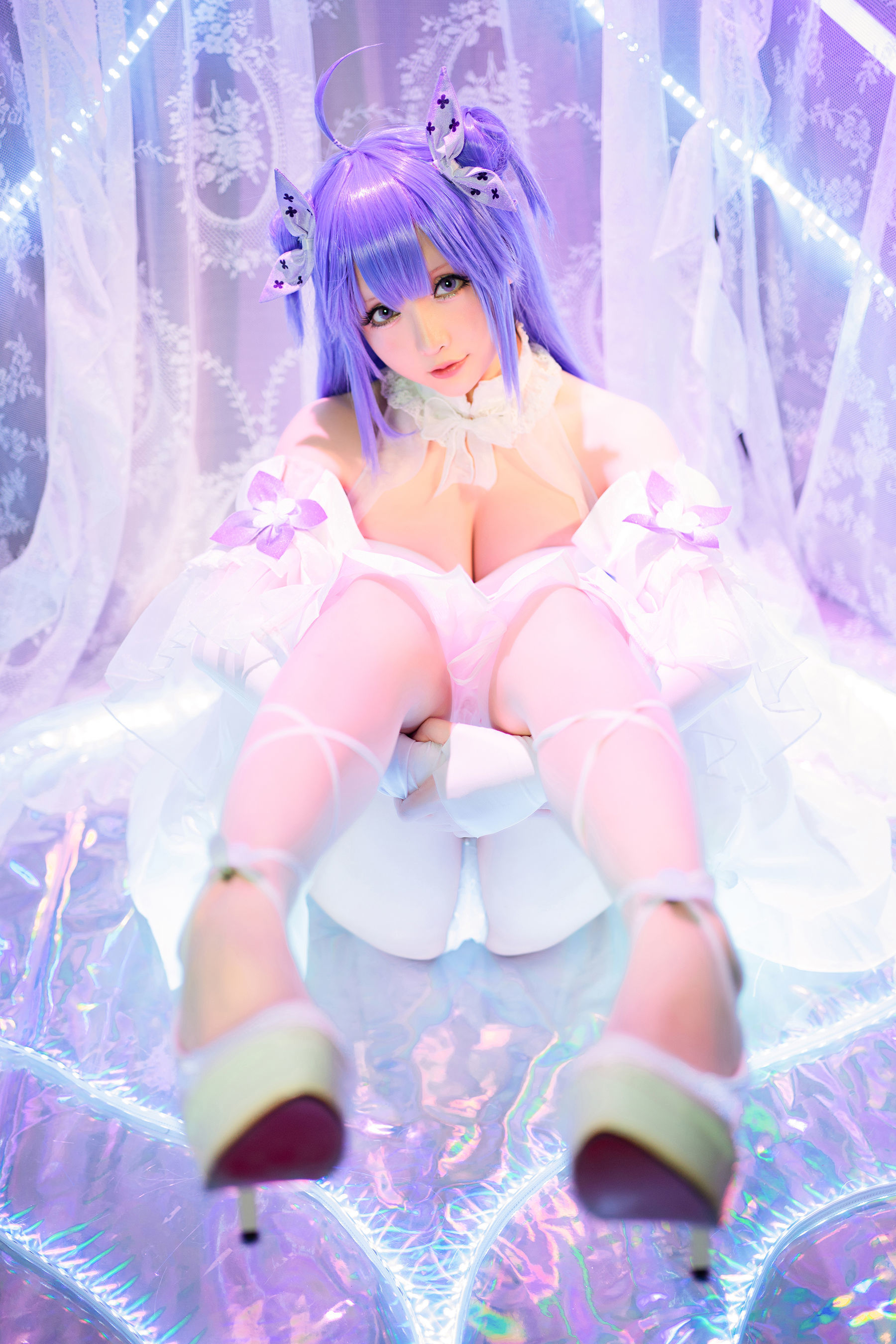 [网红COSER写真] Coser小姐姐星之迟迟 - 纯白と漆黑《独角兽》