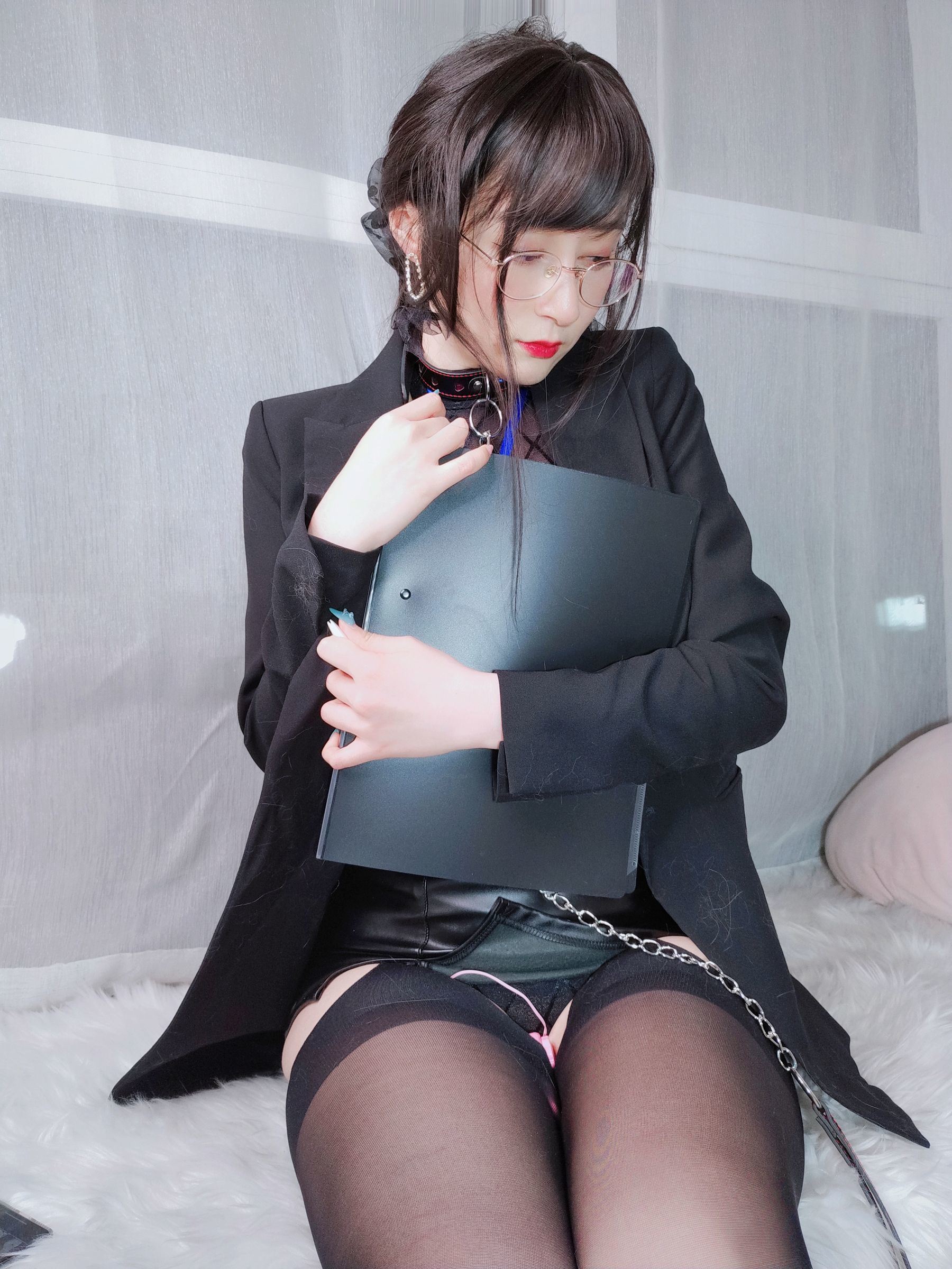 ネット有名人コスプレイヤー写真] コスプレイヤー白銀 - 黒ストッキング情趣
