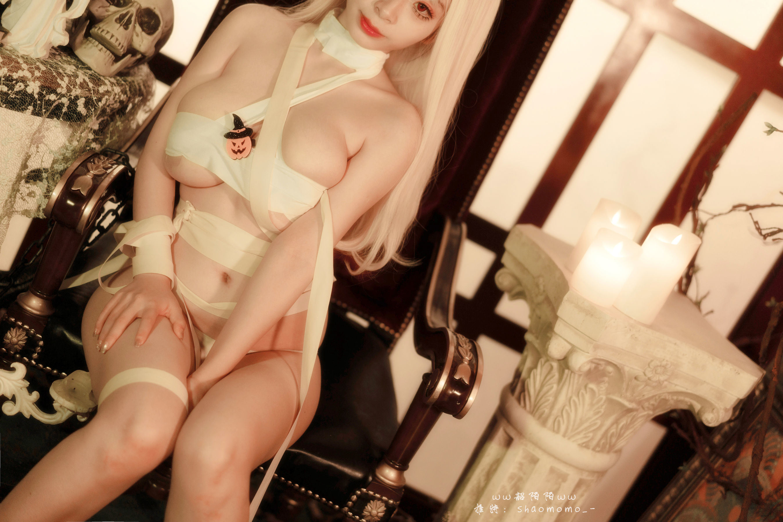 Ảnh chụp Coser nổi tiếng] Cosplay mỹ nữ Shao Mặc Mặc - Halloween băng bó
