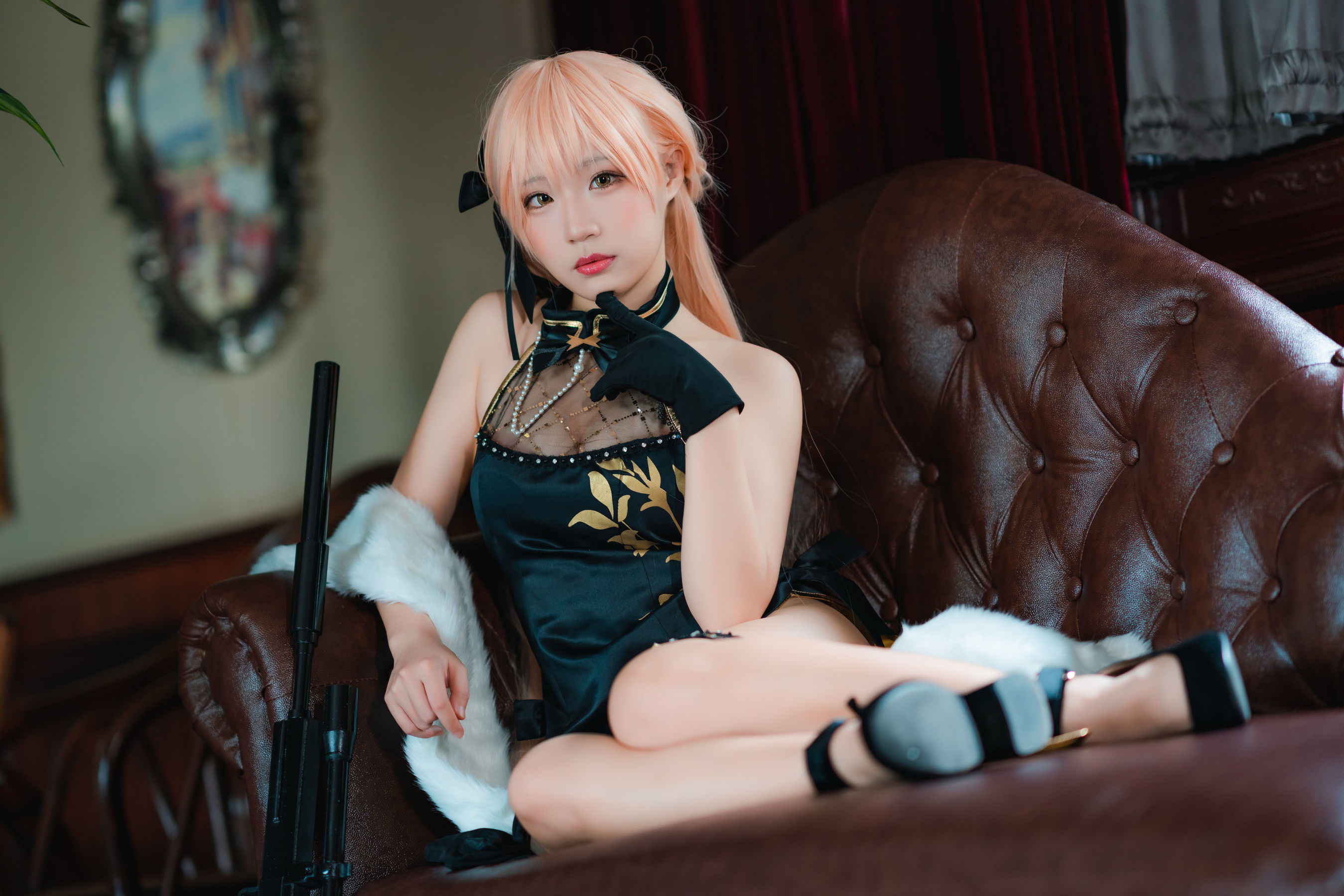 Ảnh chân dung Coser nổi tiếng mạng] Blogger anime Mime Mi Mei - Girls' Frontline OTS-14 Tử Vũ Tâm