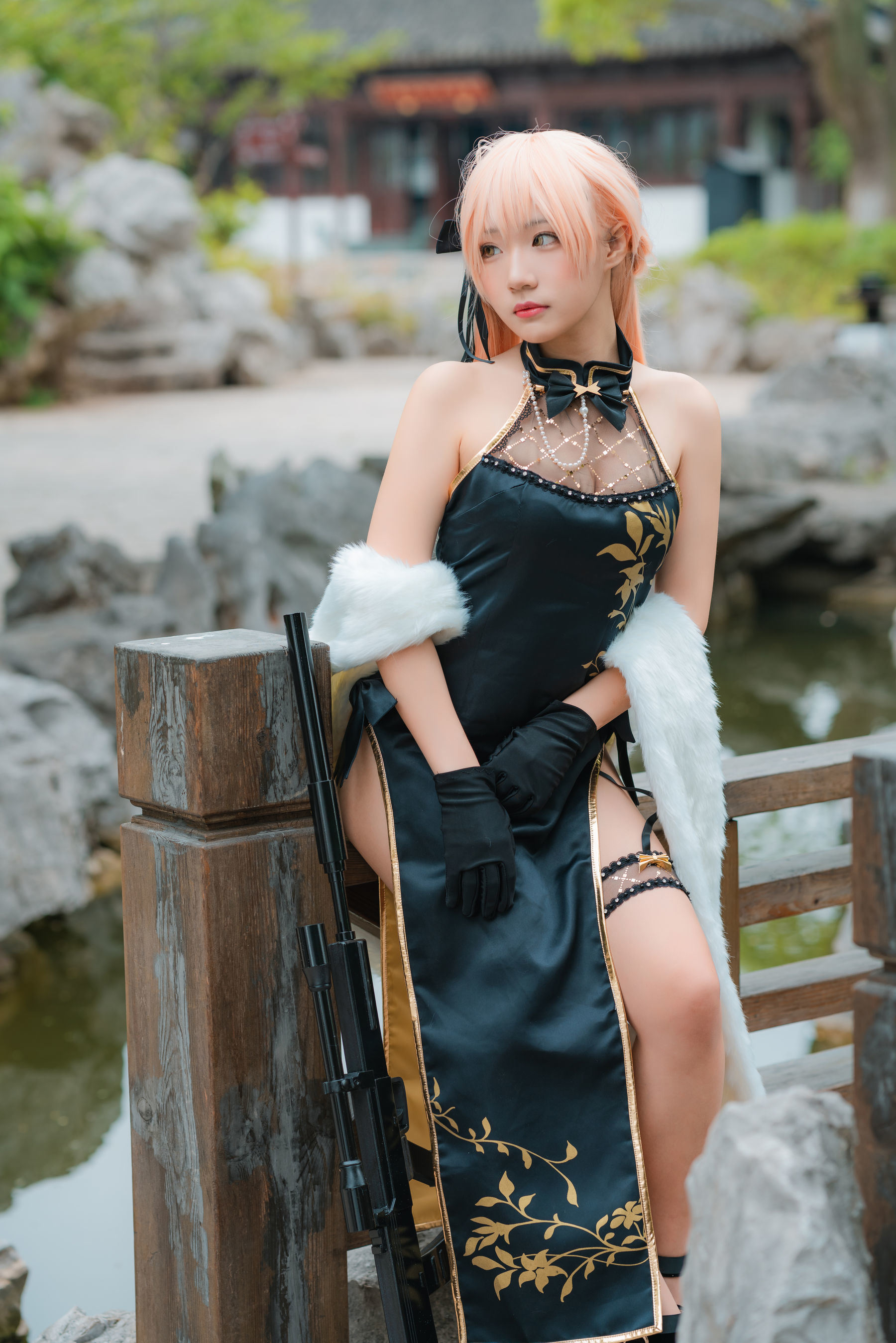 Ảnh chân dung Coser nổi tiếng mạng] Blogger anime Mime Mi Mei - Girls' Frontline OTS-14 Tử Vũ Tâm