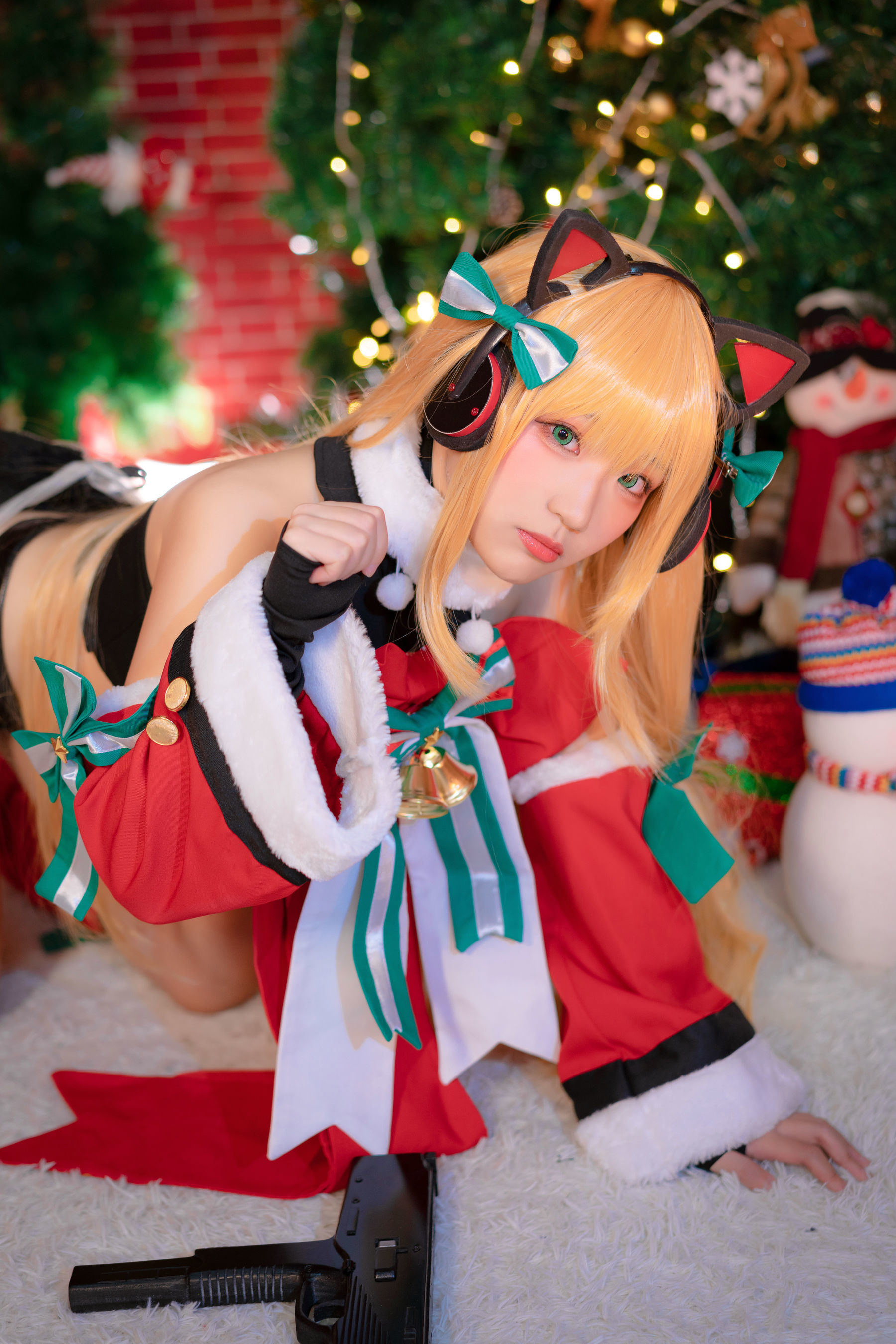 Ảnh cosplay của net idol] Blogger anime Mime Mimi - Girls' Frontline TMP Giáng sinh