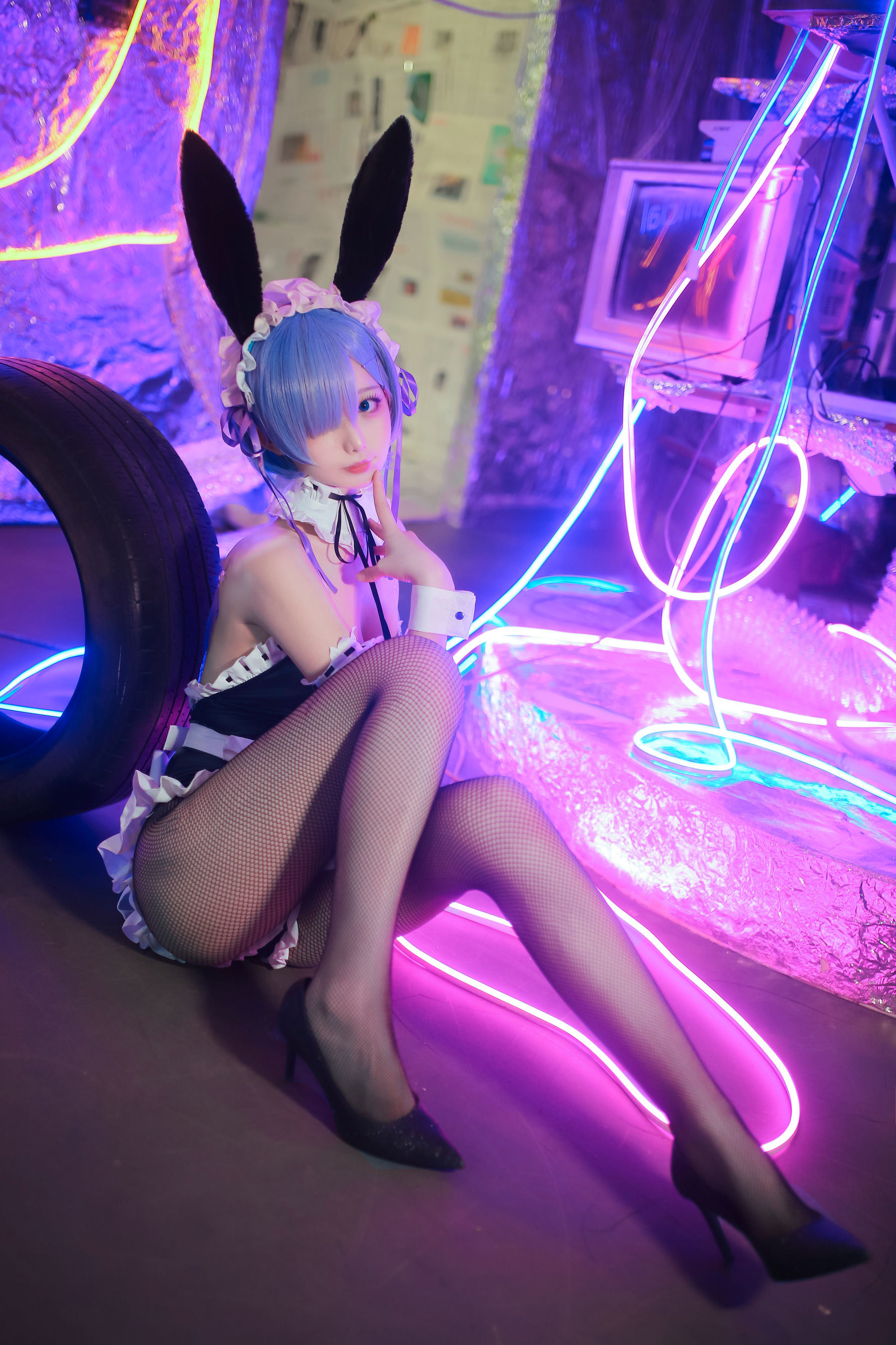 Net hồng COSER Ảnh] Blogger Anime Phong Giang Giang v - Rem Thỏ Nữ Lang