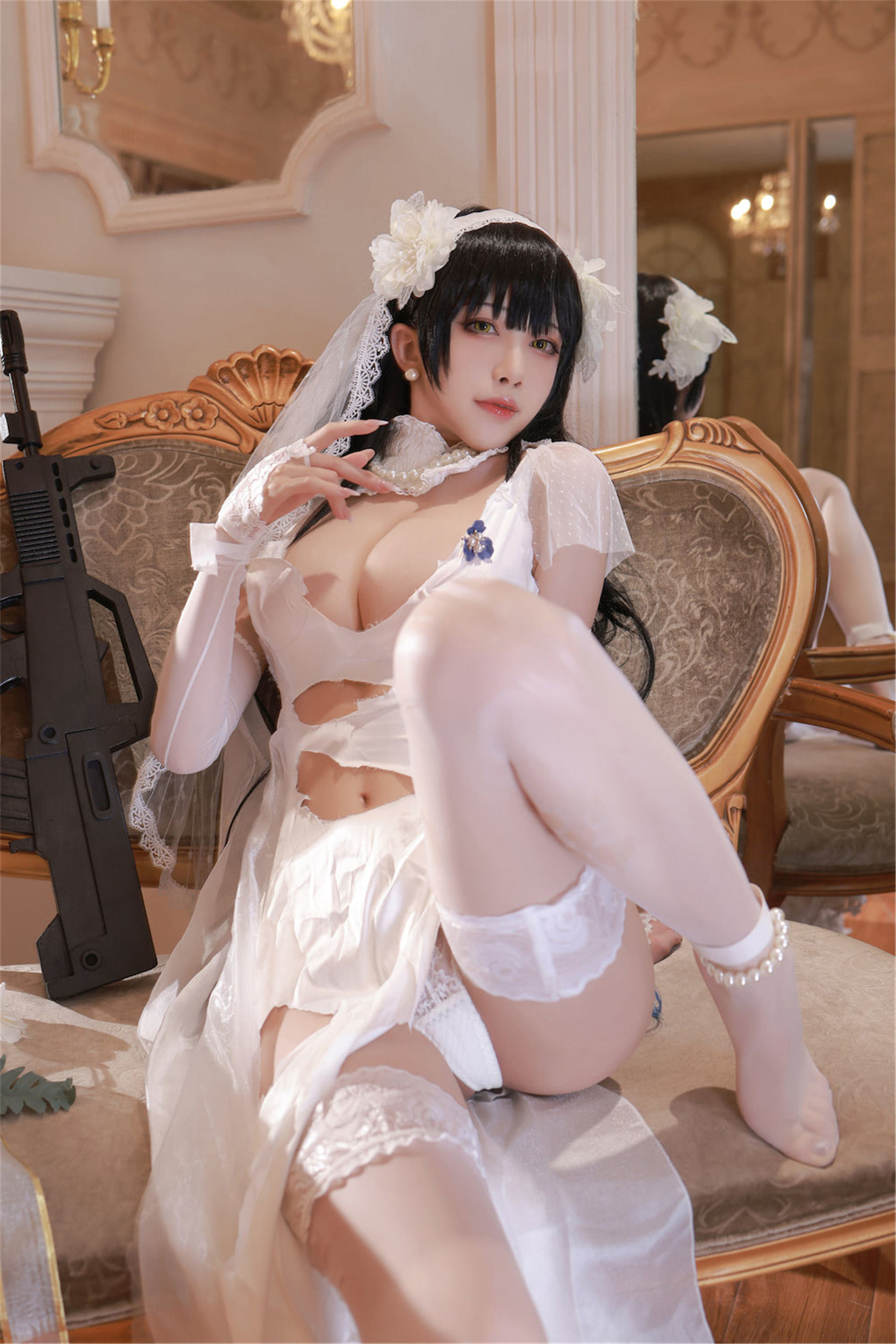 Internet Celebrity Cosplayer Photobook] Anime Blogger Shuimiao Aqua - Girls' Frontline OTS14 and Type95