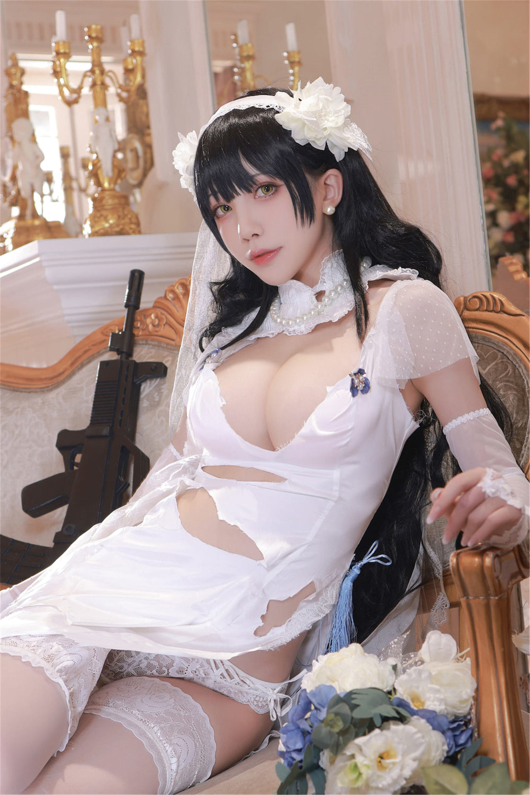 Internet Celebrity Cosplayer Photobook] Anime Blogger Shuimiao Aqua - Girls' Frontline OTS14 and Type95