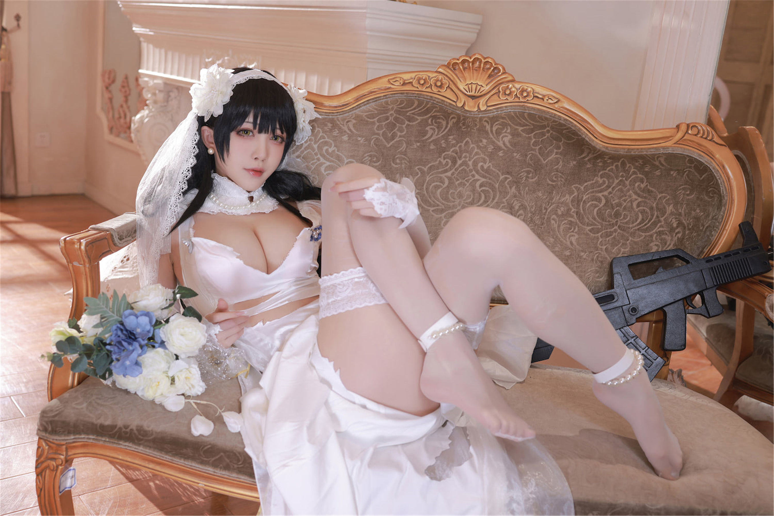 Internet Celebrity Cosplayer Photobook] Anime Blogger Shuimiao Aqua - Girls' Frontline OTS14 and Type95