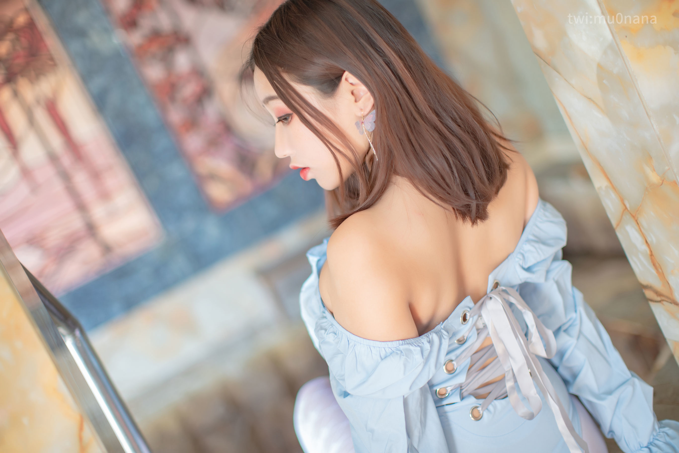 Internet Celebrity Coser Photobook] Anime Blogger Mu Ling Mu0 - Hot Spring White Silk