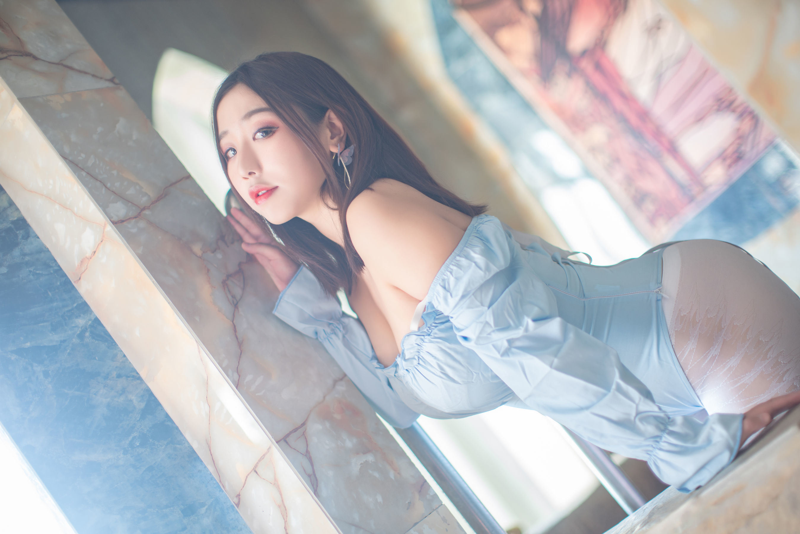 Internet Celebrity Coser Photobook] Anime Blogger Mu Ling Mu0 - Hot Spring White Silk