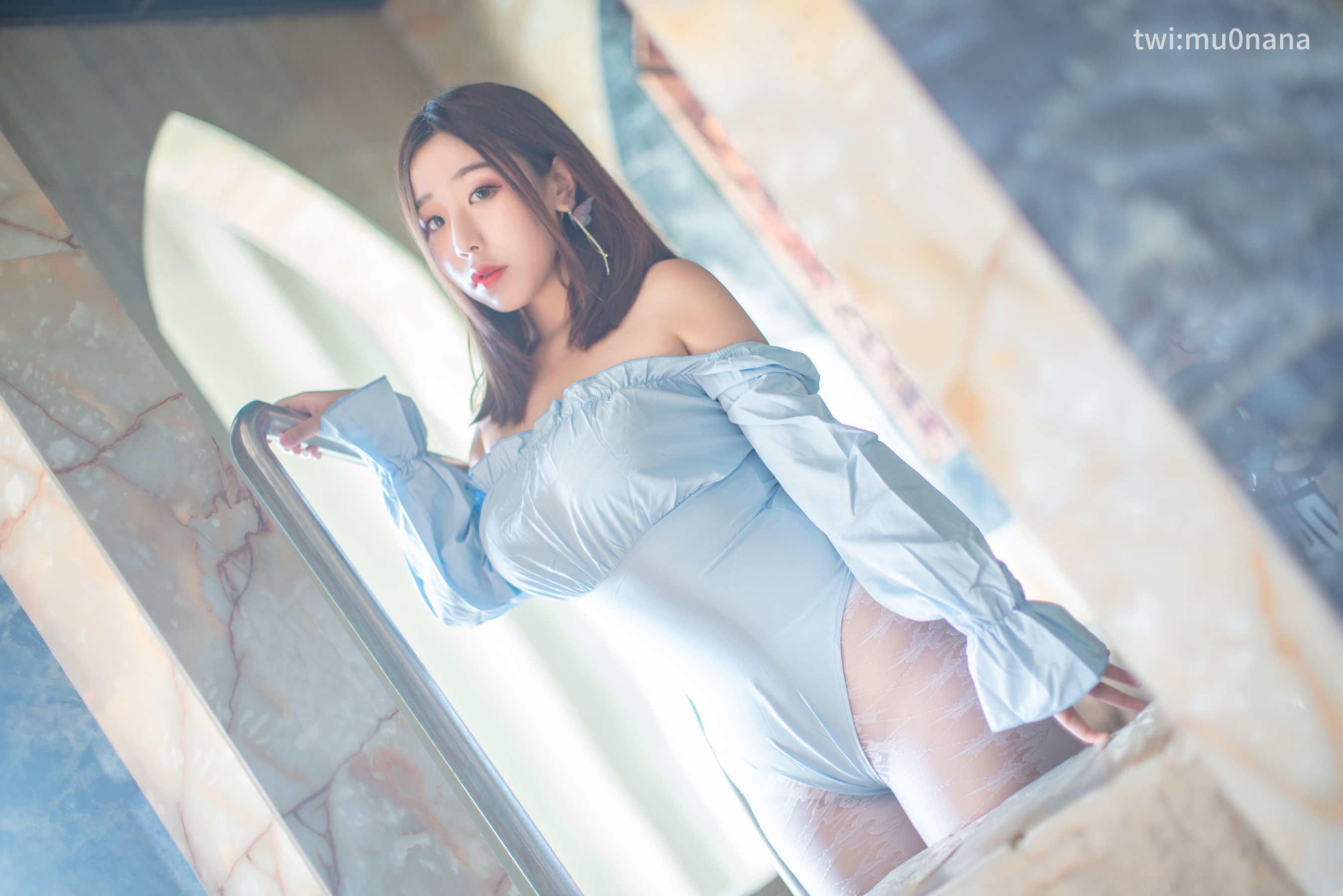 Internet Celebrity Coser Photobook] Anime Blogger Mu Ling Mu0 - Hot Spring White Silk