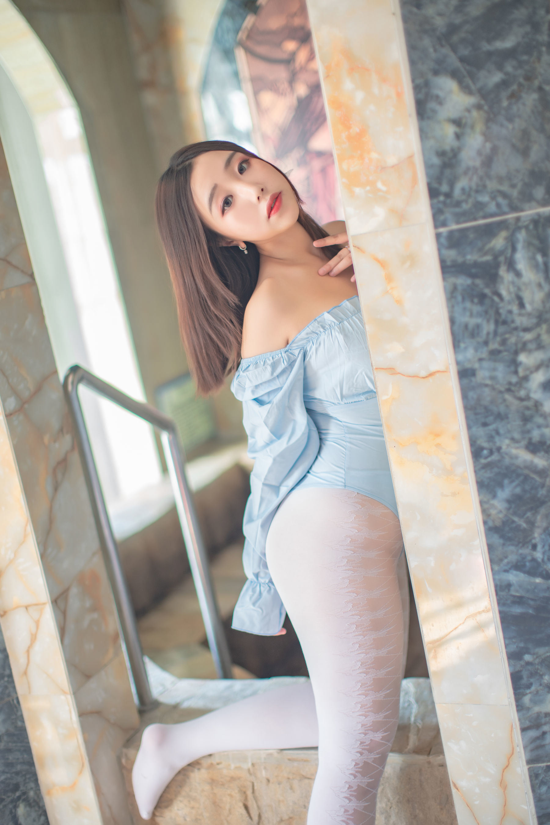 Internet Celebrity Coser Photobook] Anime Blogger Mu Ling Mu0 - Hot Spring White Silk