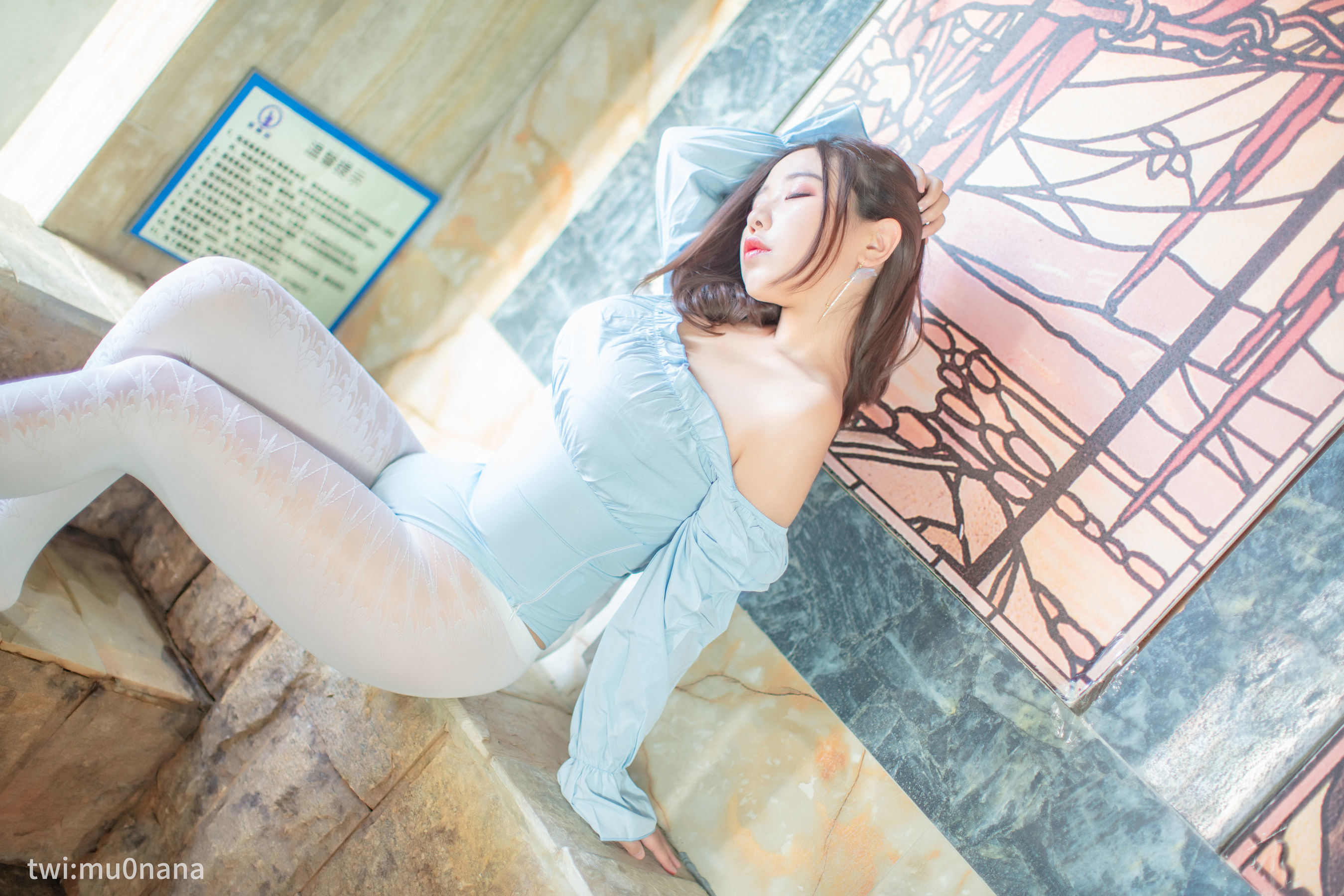 Internet Celebrity Coser Photobook] Anime Blogger Mu Ling Mu0 - Hot Spring White Silk