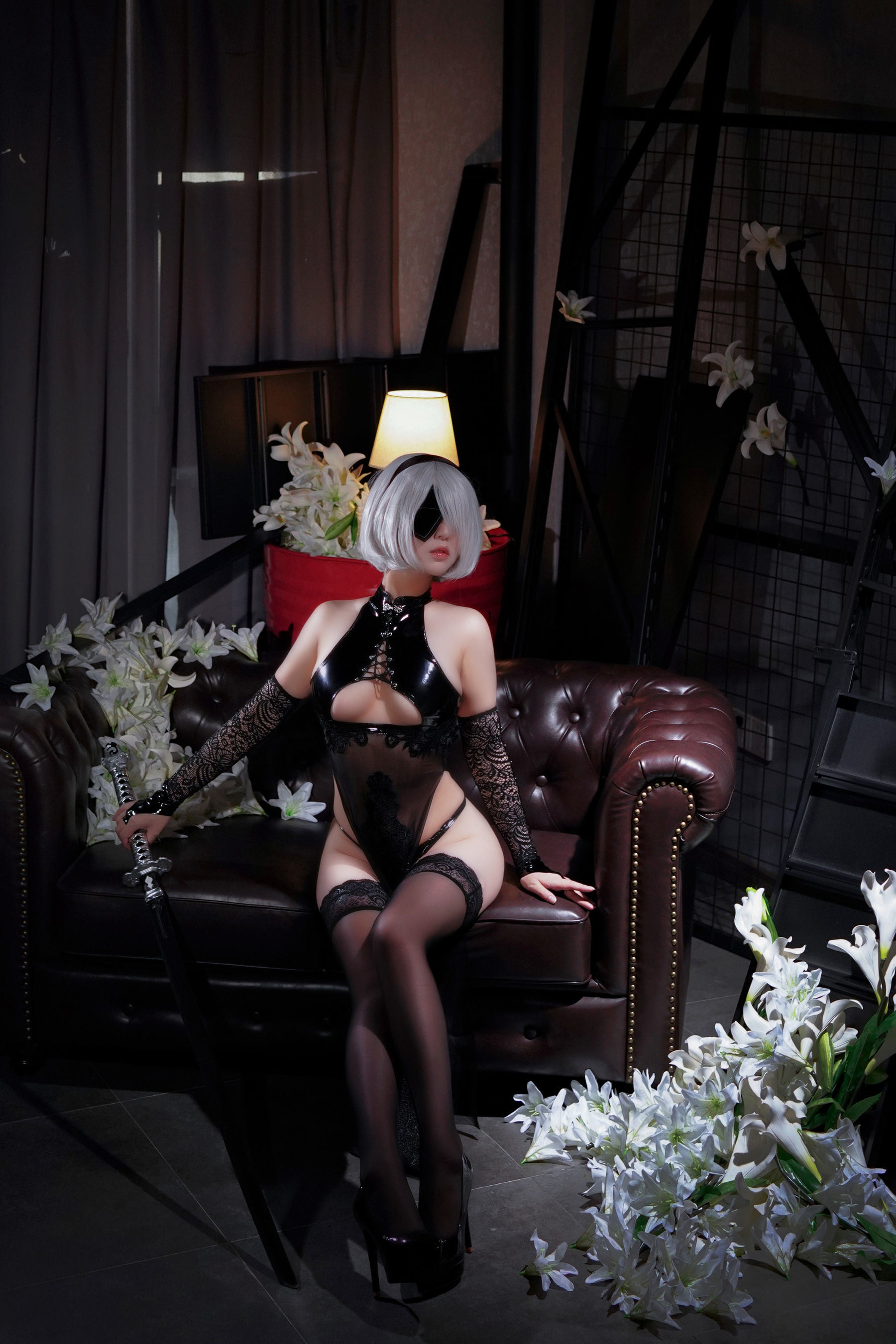 Ban Ban Zi 2B Mi Yan Qipao Cosplay Photos