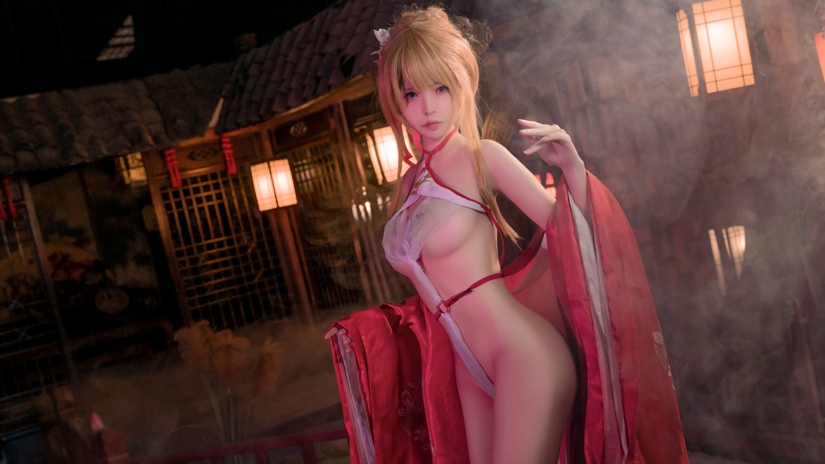 Internet Celebrity Coser Photobook] Coco Teacher - Azur Lane Glorious Cool Night Spring Snow