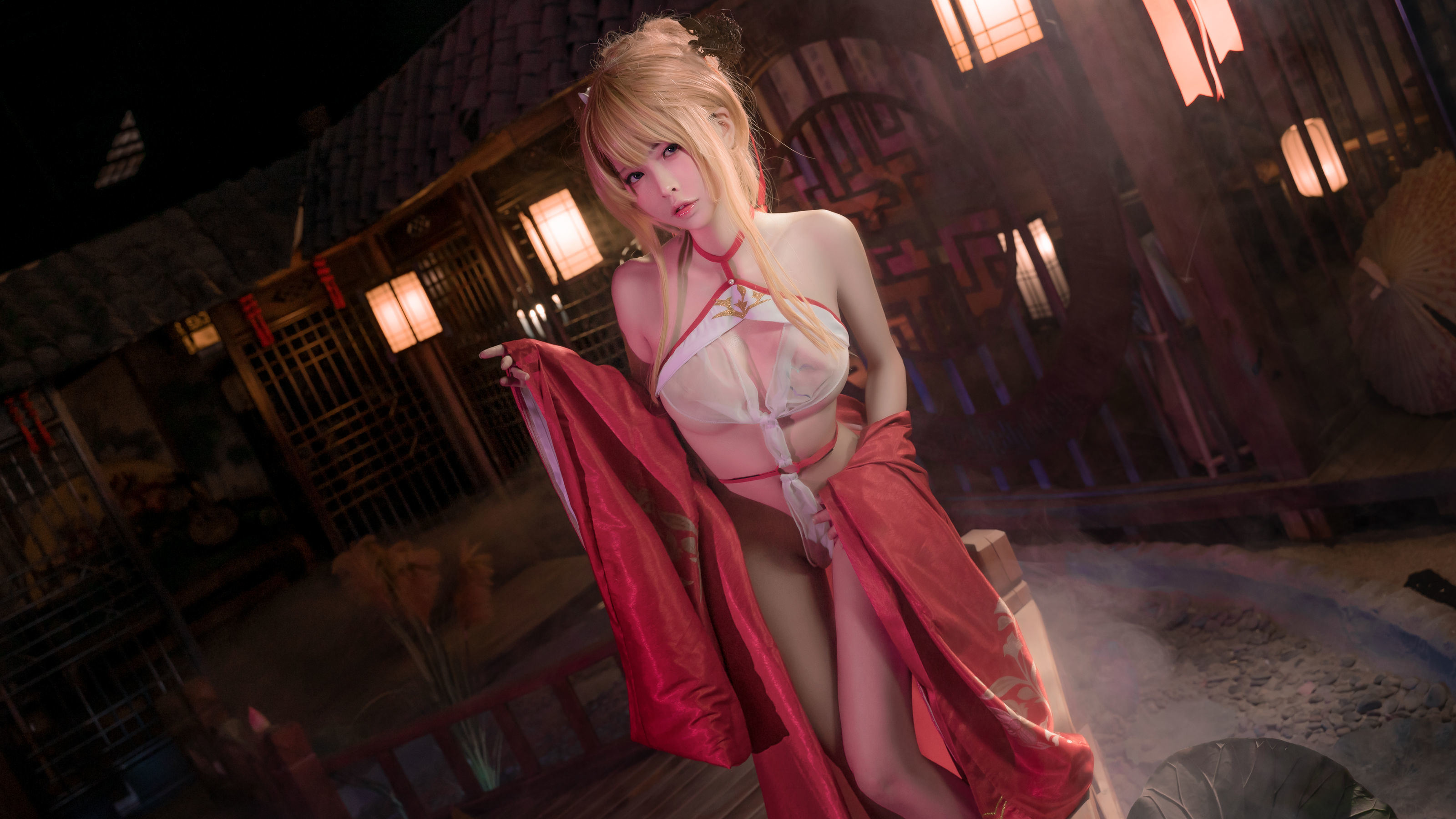 Internet Celebrity Coser Photobook] Coco Teacher - Azur Lane Glorious Cool Night Spring Snow