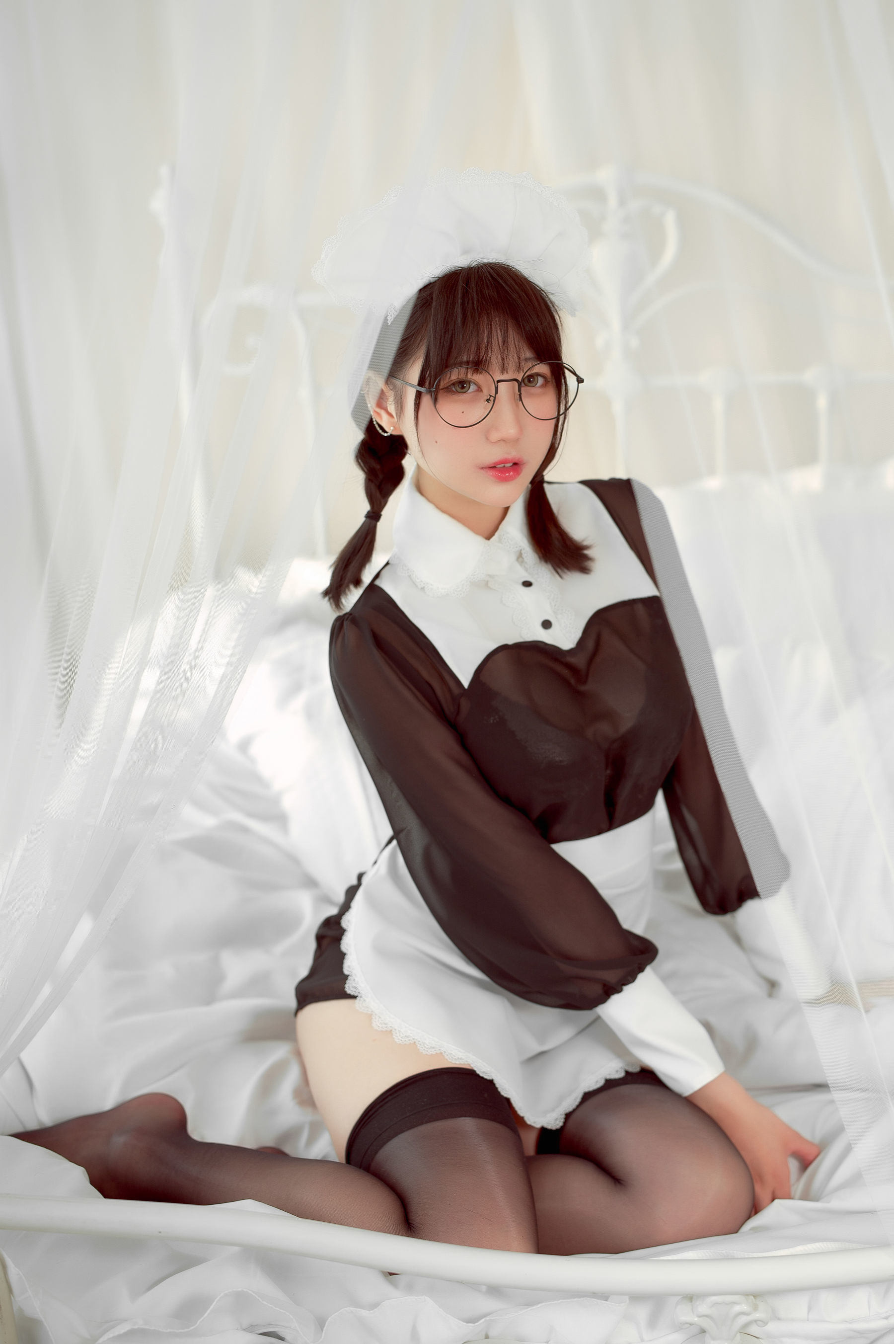 網紅COSER寫真] 周嘰是可愛兔兔 - 眼鏡女僕