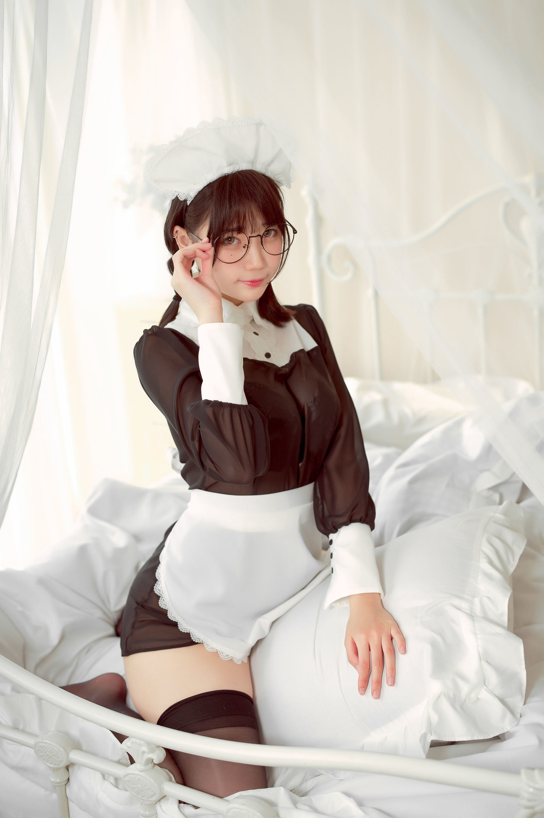 網紅COSER寫真] 周嘰是可愛兔兔 - 眼鏡女僕
