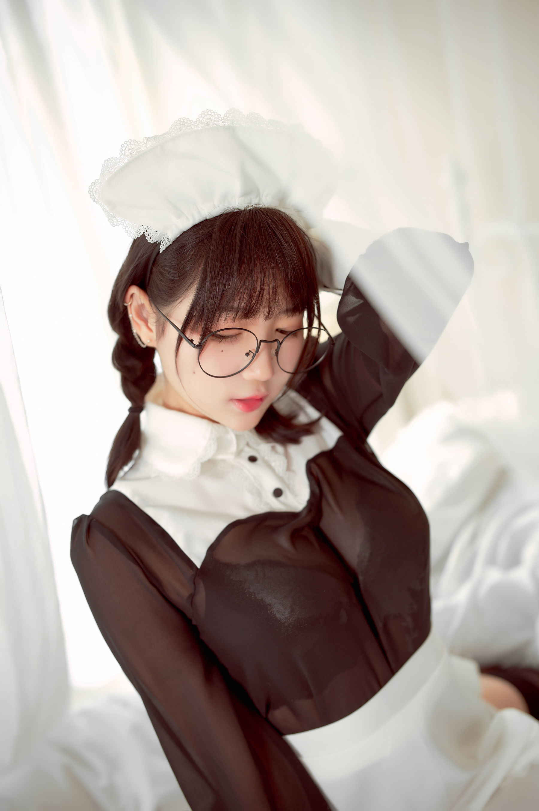 網紅COSER寫真] 周嘰是可愛兔兔 - 眼鏡女僕
